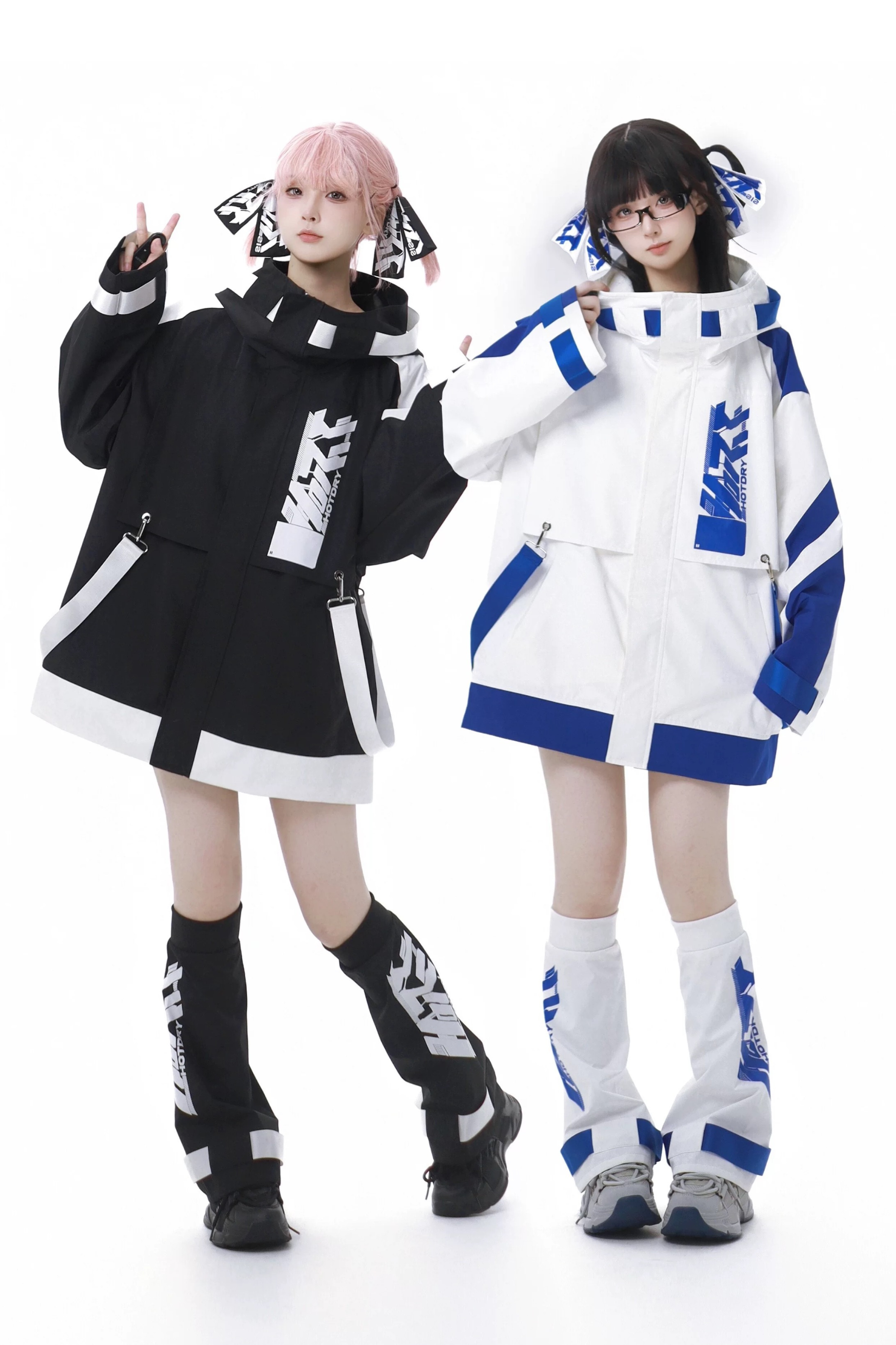サブカルサイバーモードジャケット+ショートパンツ+レッグウォーマー サブカルサイバーモードジャケット+ショートパンツ+レッグウォーマー