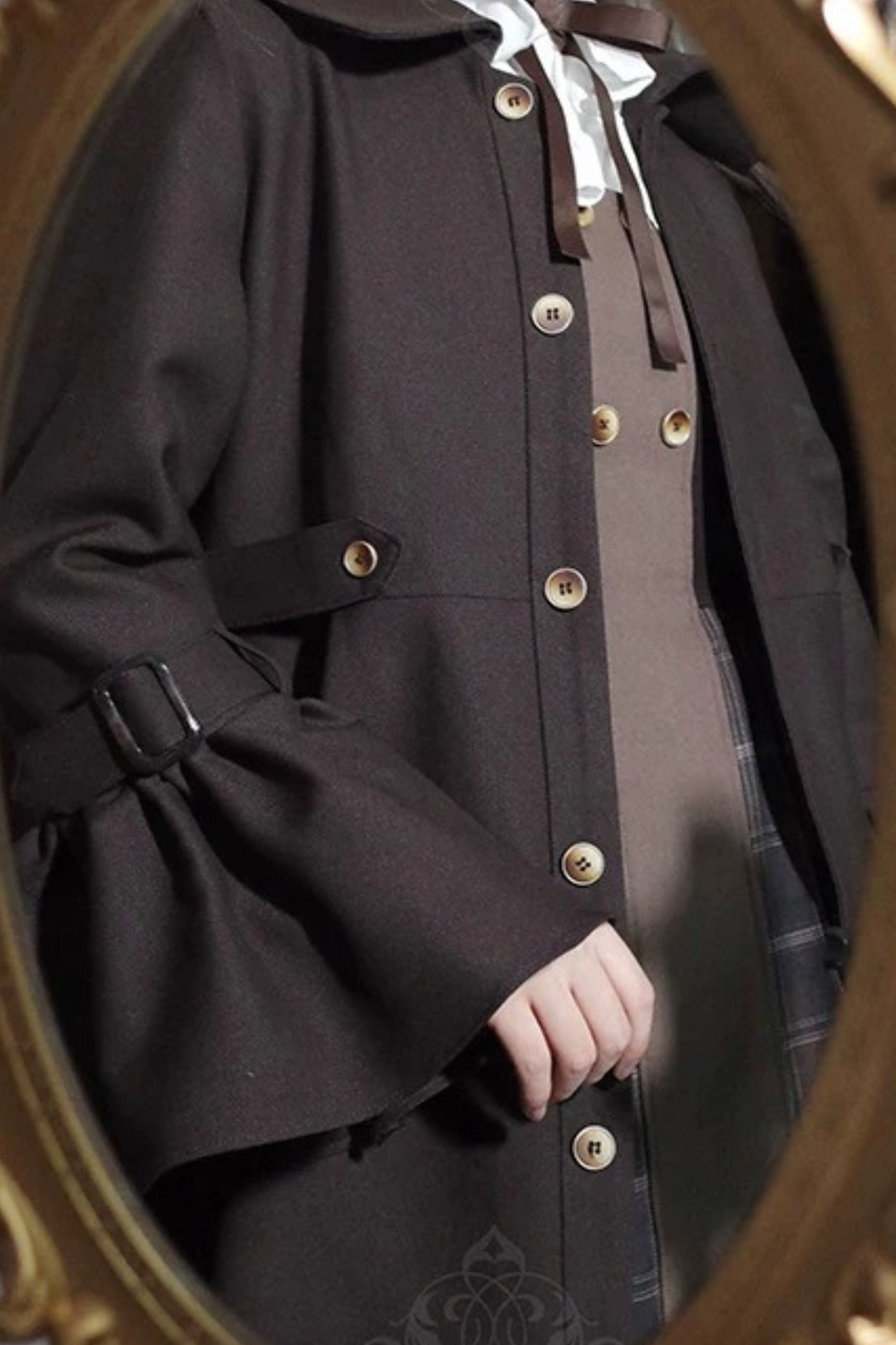 レトロロシアカレッジトレンチコート+チェックドレス+チェックベスト+シャツ+パンツ+ジャケット