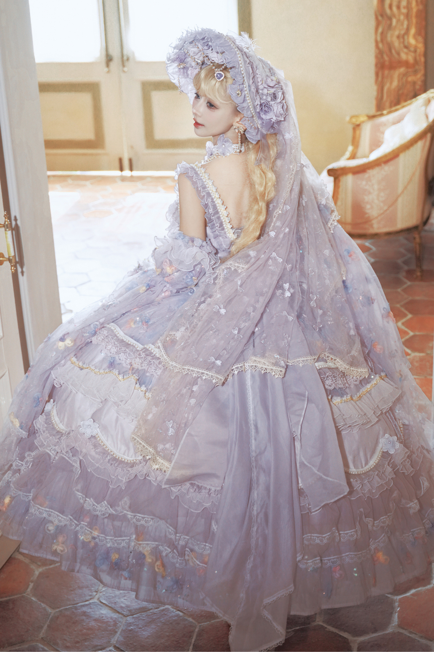 プリンセスセプターロリータアクセサリーハット+ネックレス+グローブ+セプター