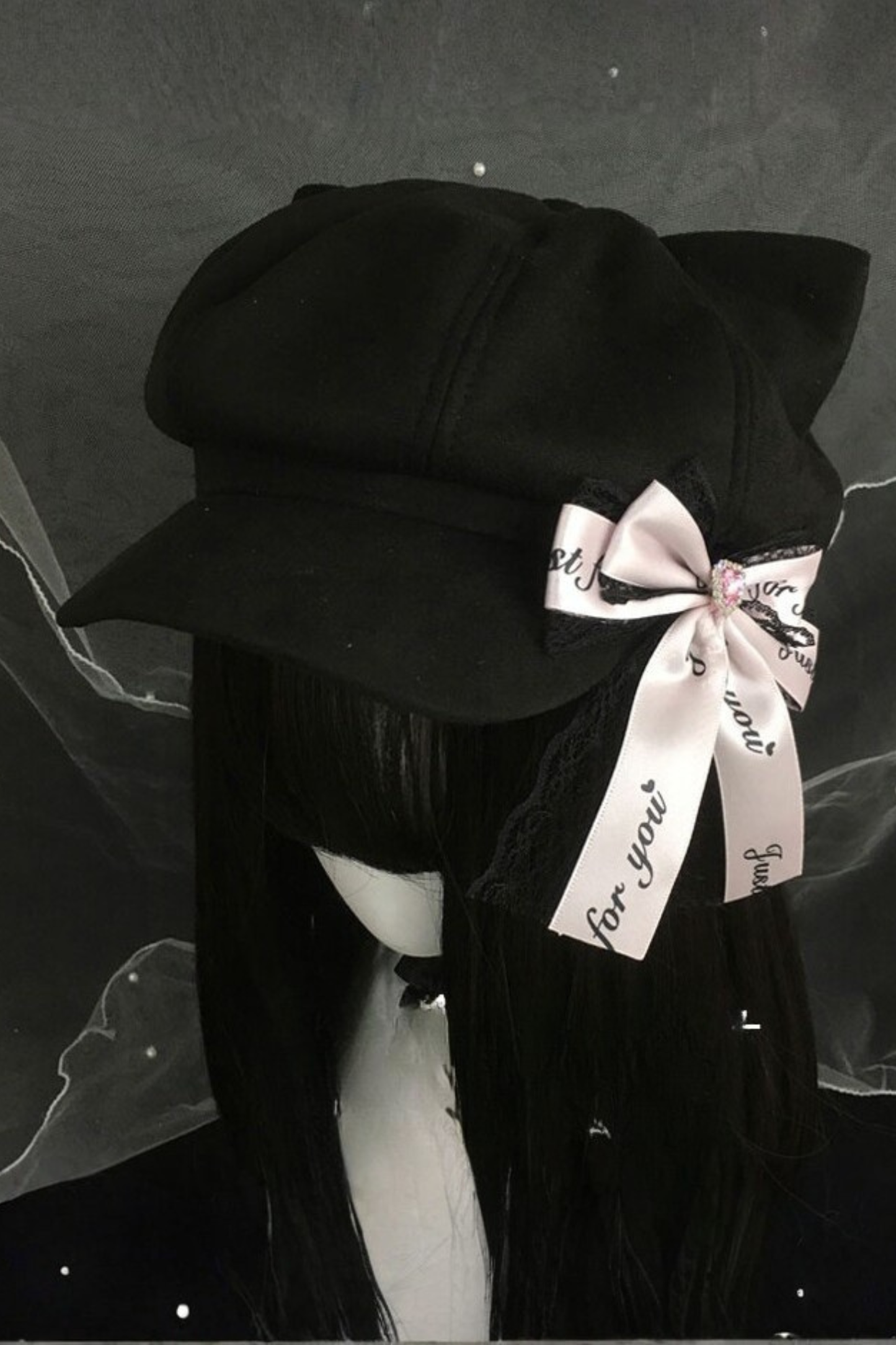 Black Cat Ribbon Hat