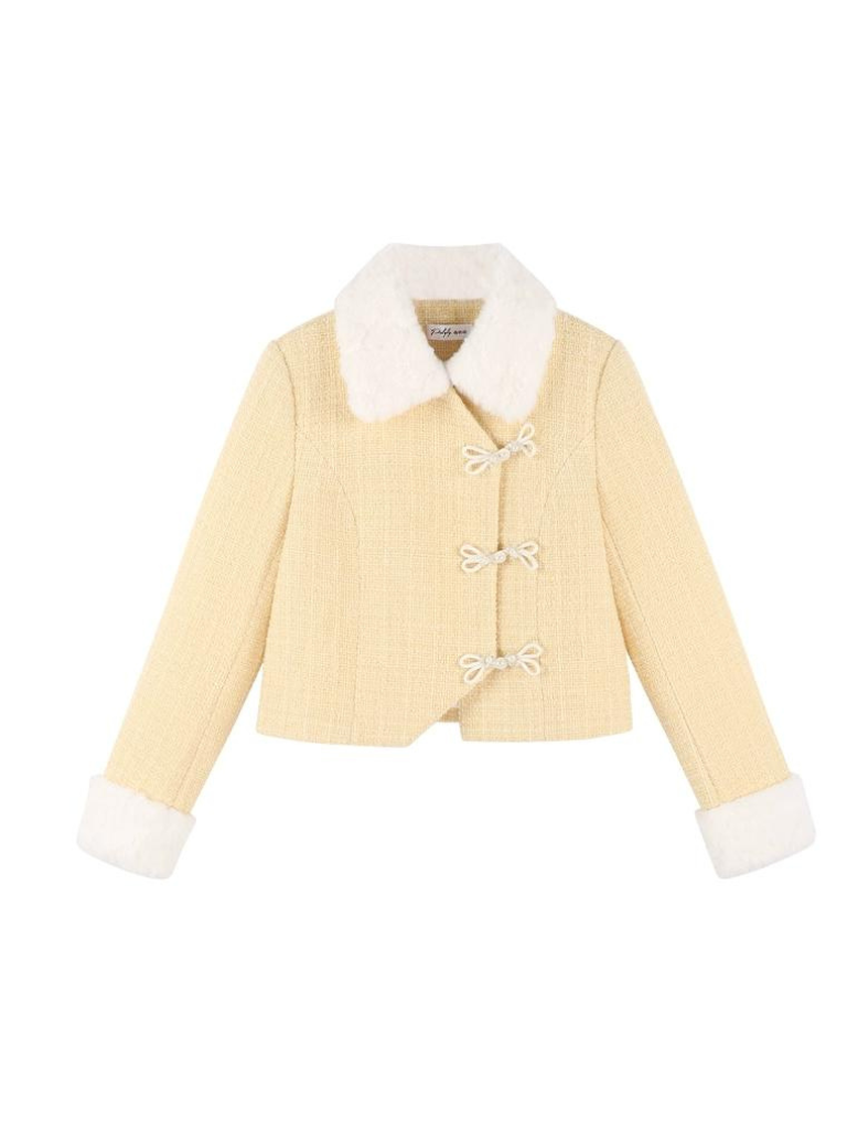 レトロミルキーチャイナコート+フレアスカート