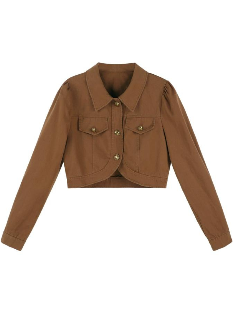 レトロジャガードフラワーサスペンダースカート+ショートジャケット