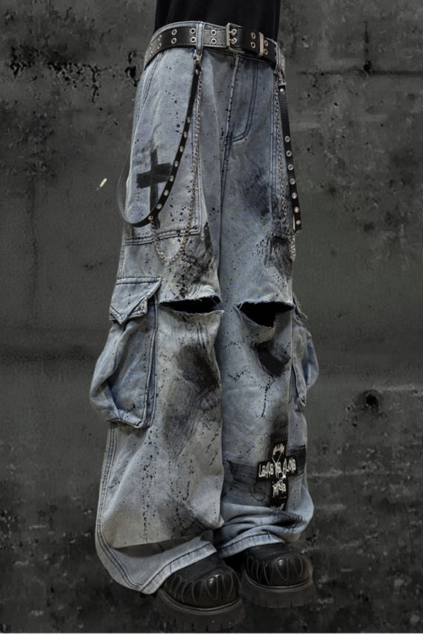 Graffiti Ink Wide Leg Pants