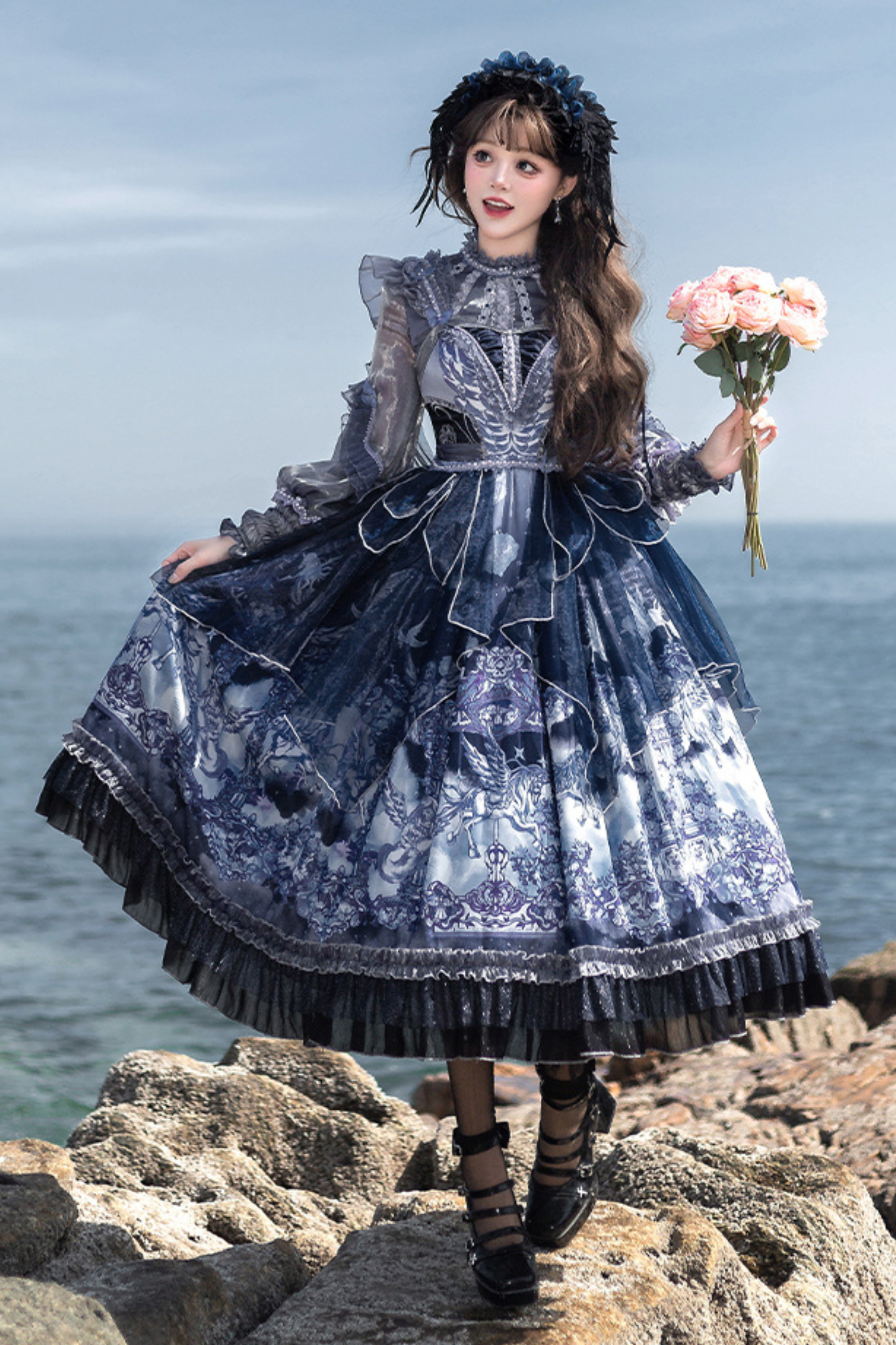 エンジェルガーデンブルーJSK+ルーズシャツ エンジェルガーデンブルーJSK+ルーズシャツ – Belchic