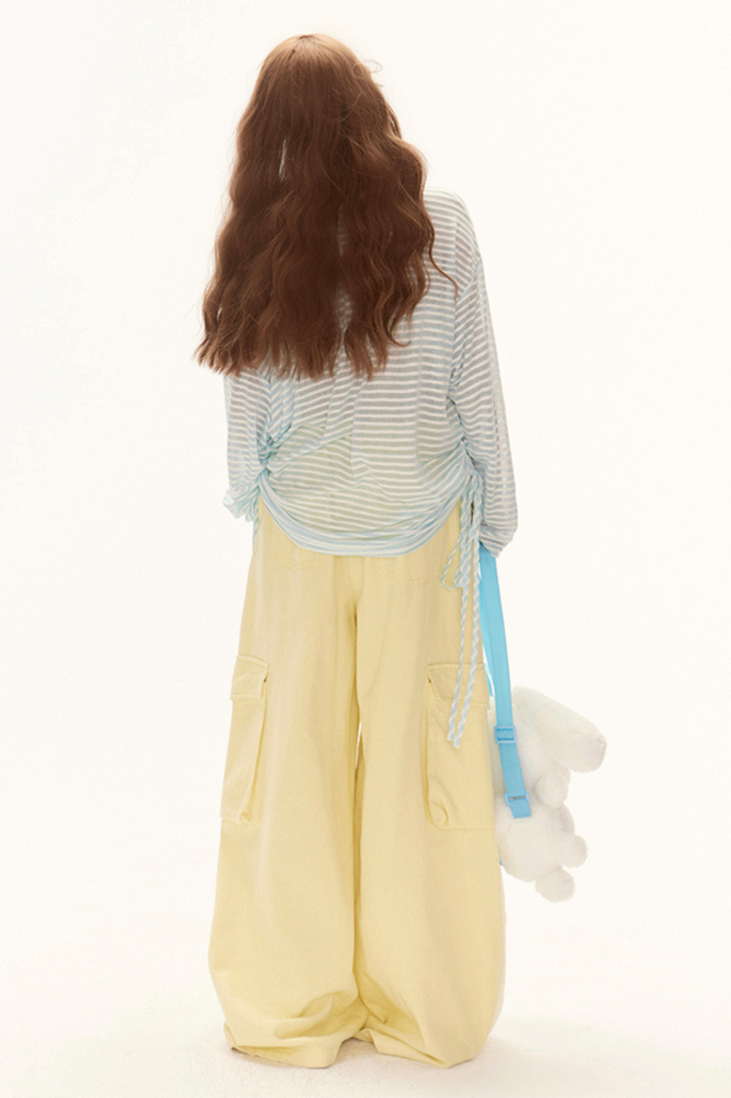 Sheer design loose off-the-shoulder top