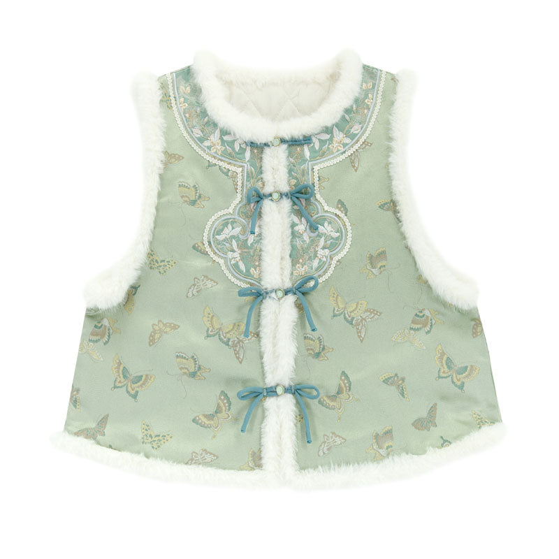 Orchid Butterfly Jacquard Chinese Dress Setup