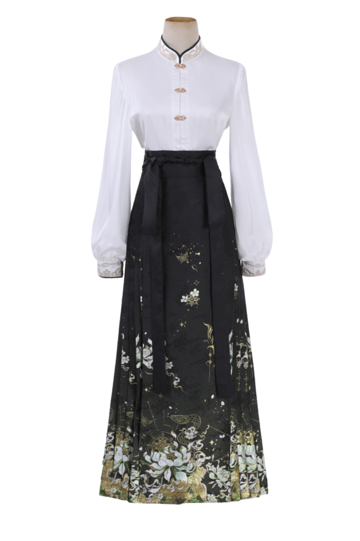 Dark china shirt + cape + skirt