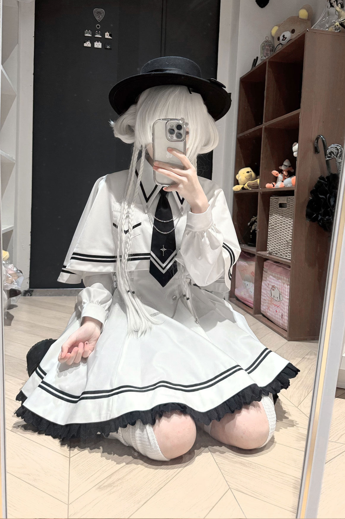 Starburst Sailor Dress Set + Leg Covers + Cape + Tie