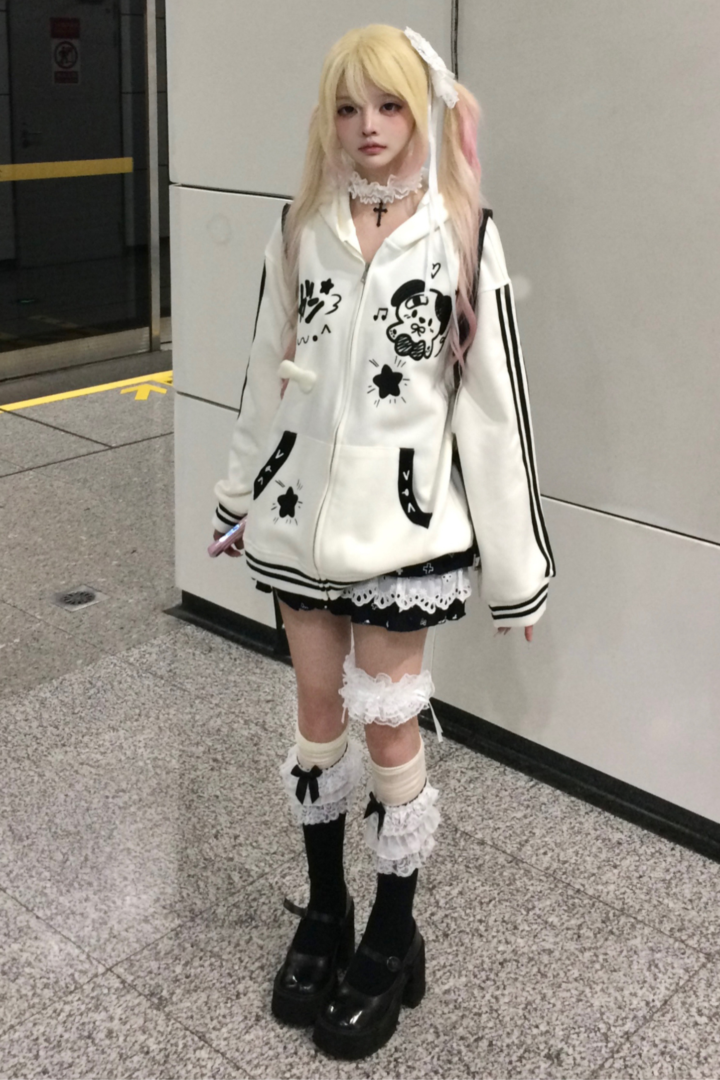 Anime Illustration Loose Hooded Hoodie