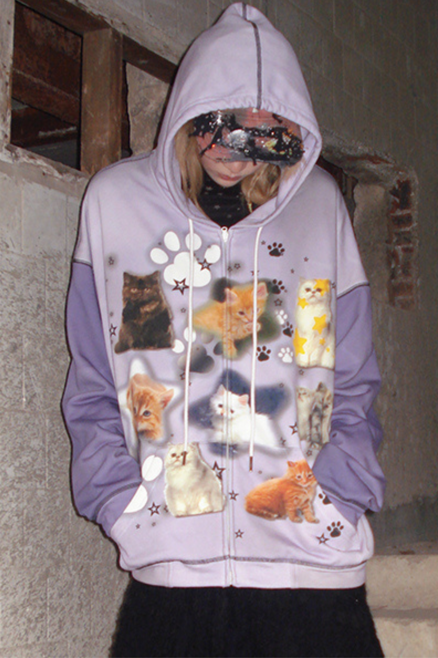 Colorful Cat Spray Art Sweatshirt