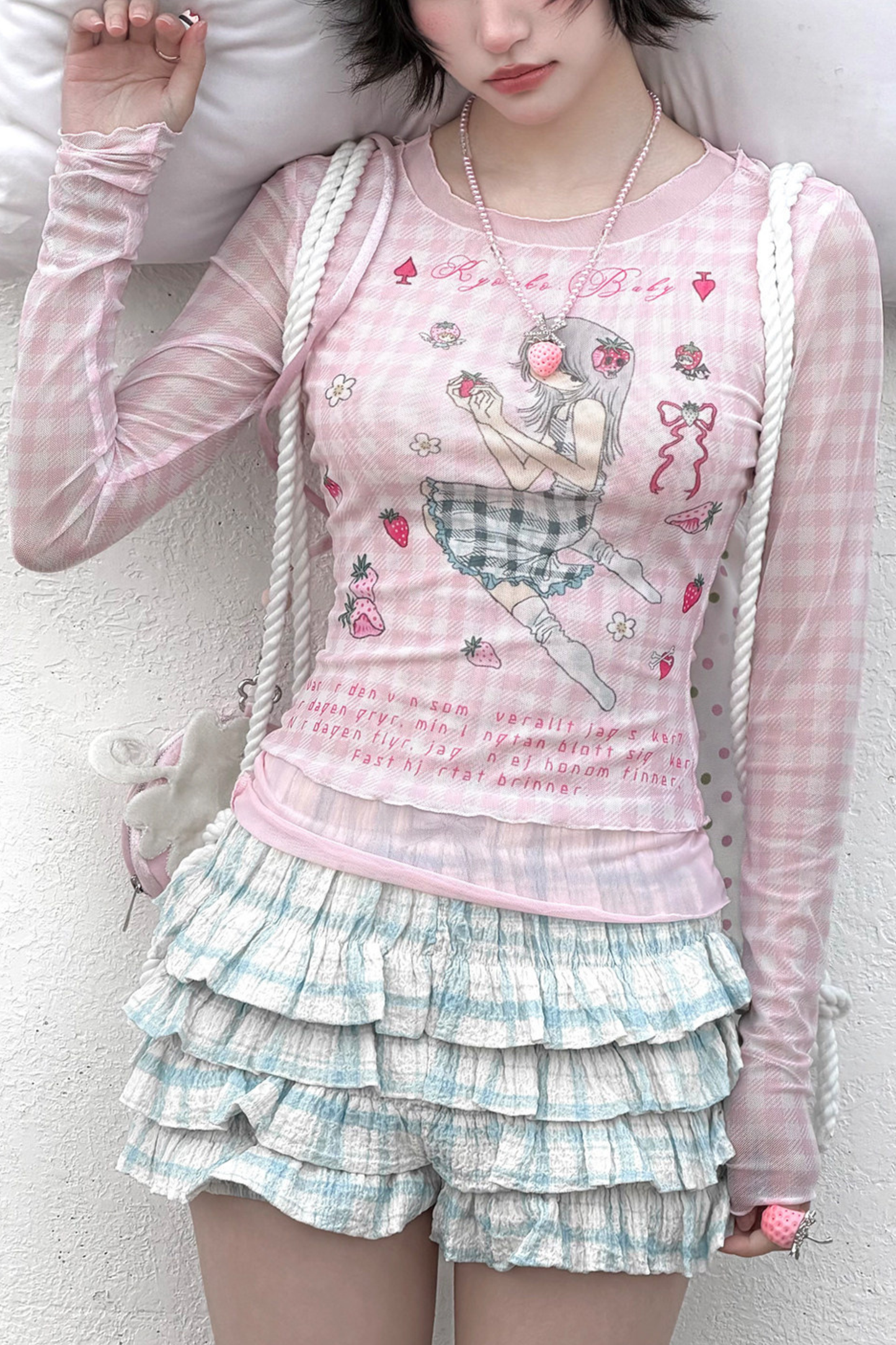 マカロンピチT+フリルキュロット