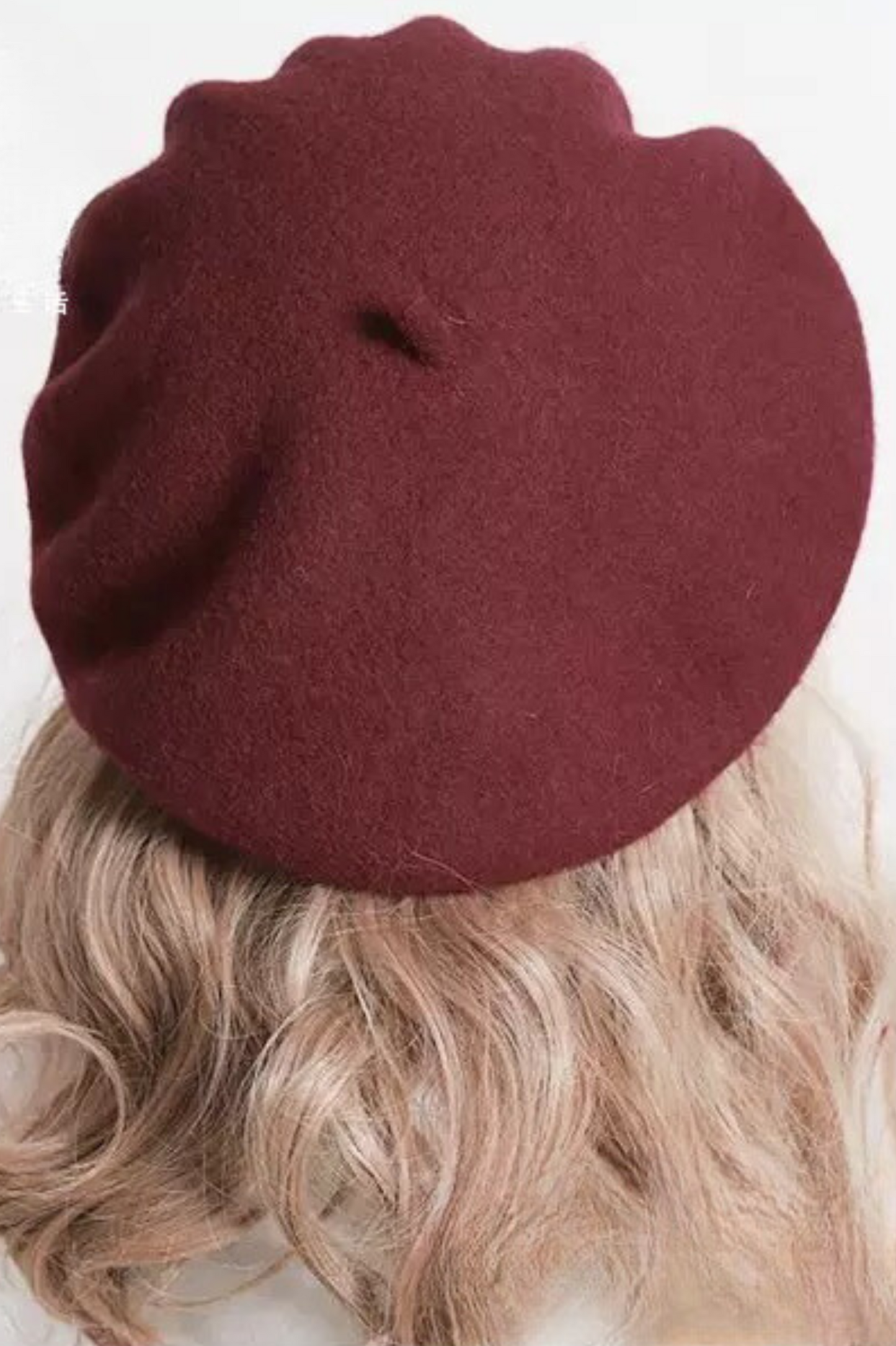 Check design little ribbon beret