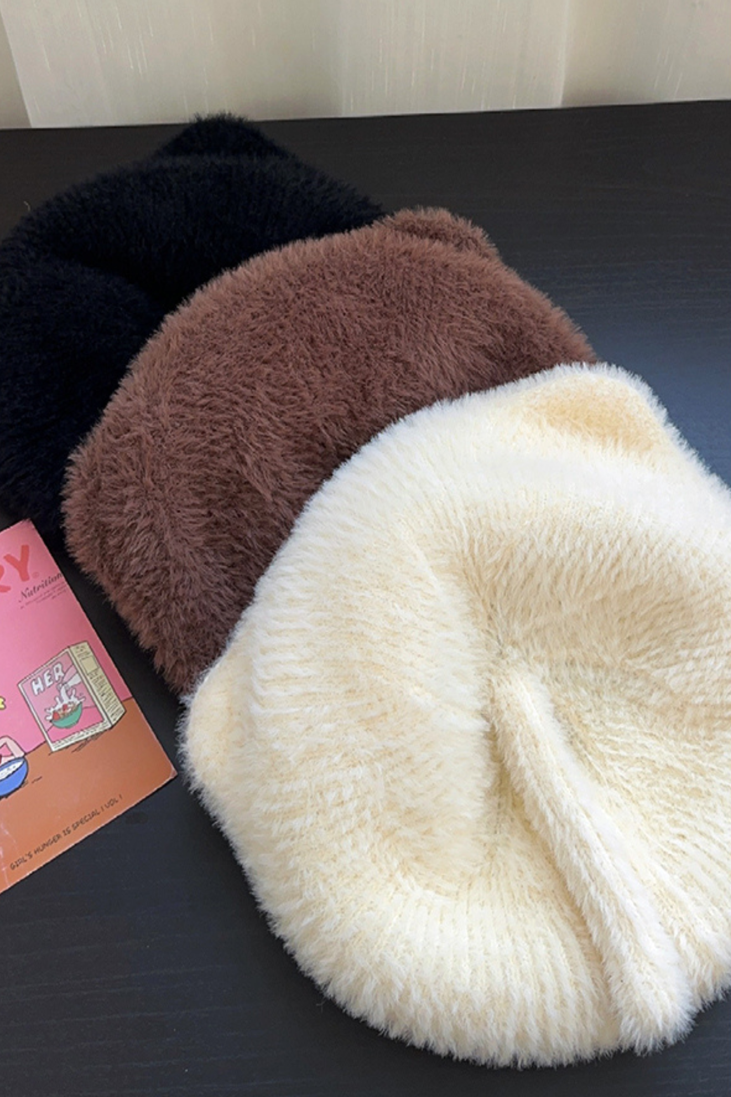 猫耳ファーベレー帽