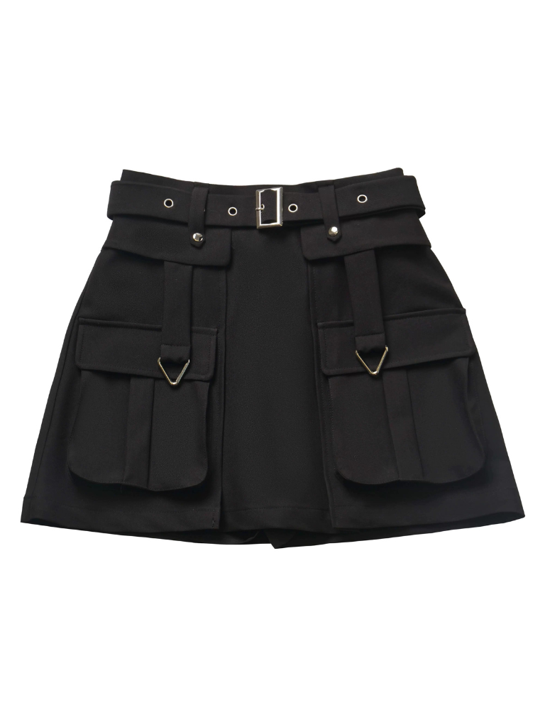 スリーカラーアメリカンガールキーネックキャミソール + カーゴスカート