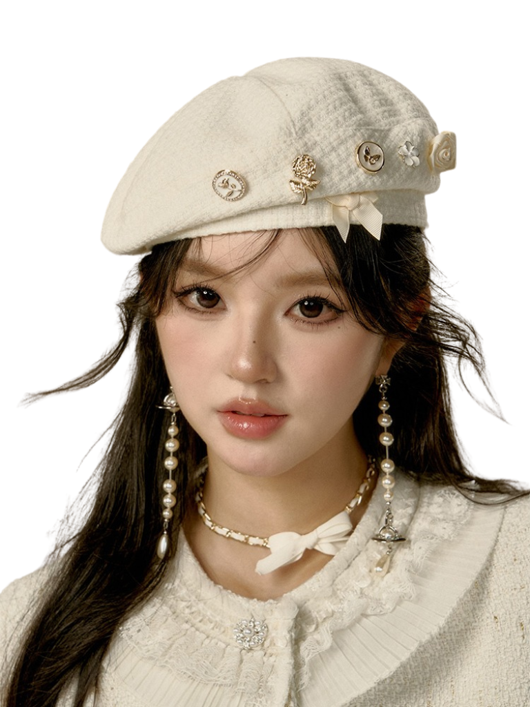 Little Fragrance Cream White Corian Beret