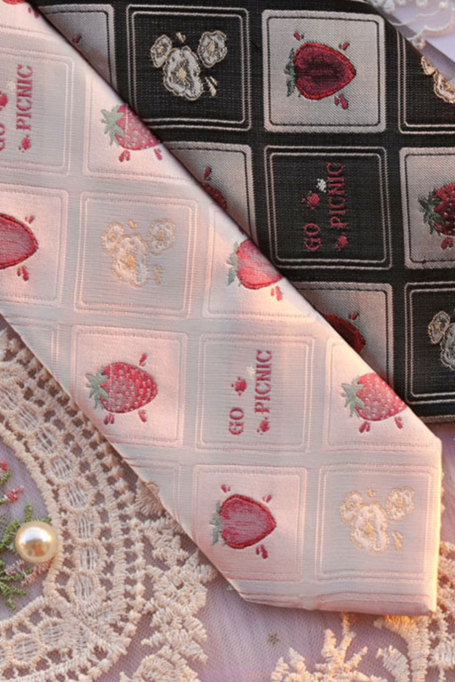 Strawberry Pink Bow Tie