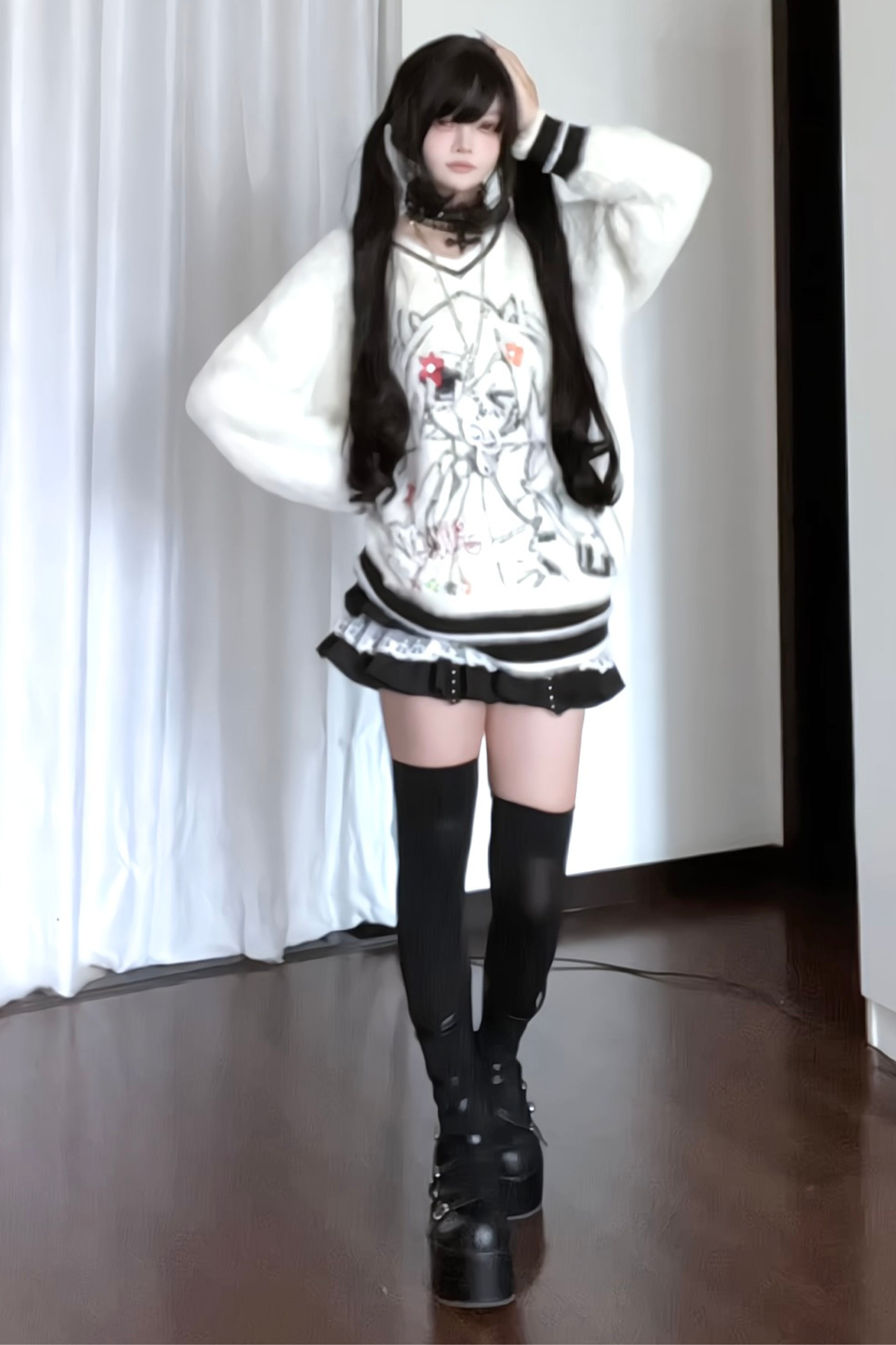 アニメプリントソフトフードトップス