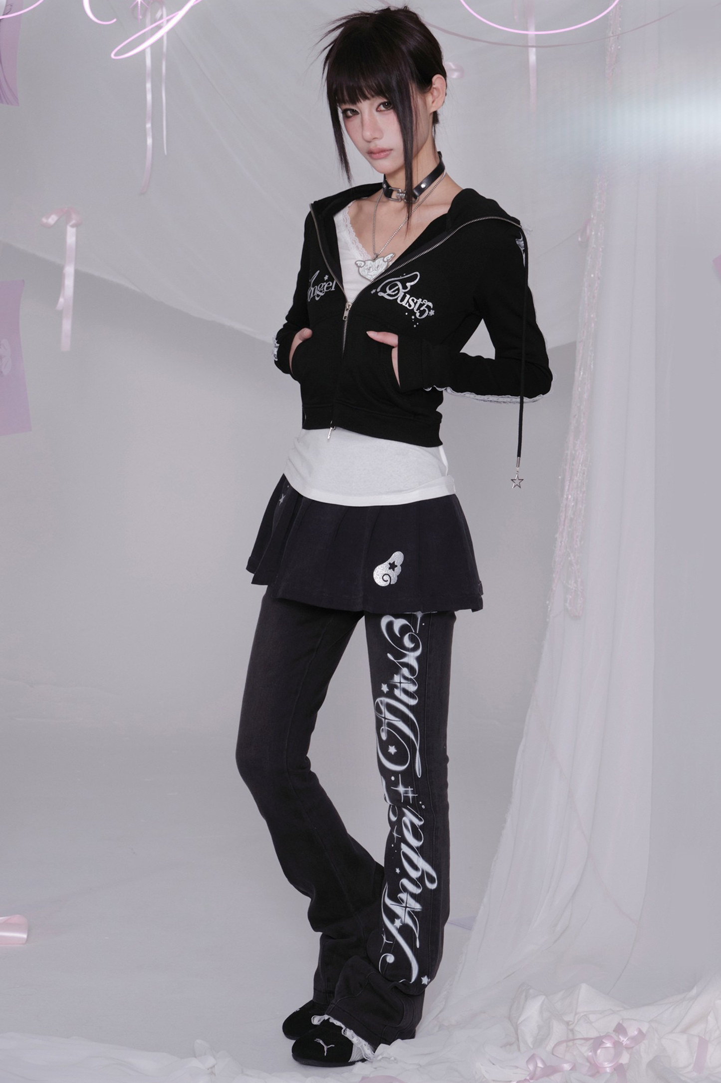 エンジェルストーンロゴY2Kパーカー