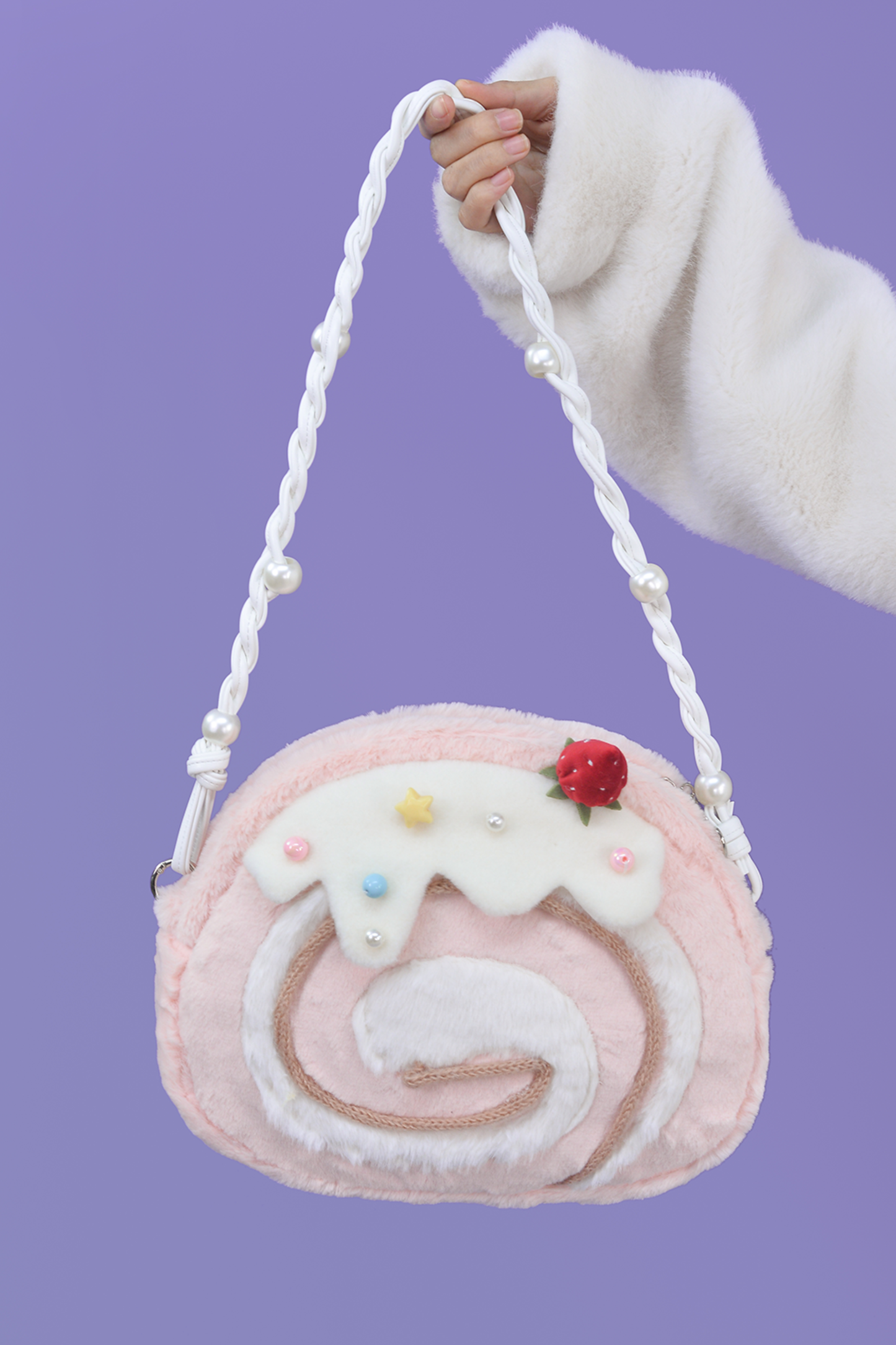Roll cake lolita crossbody bag