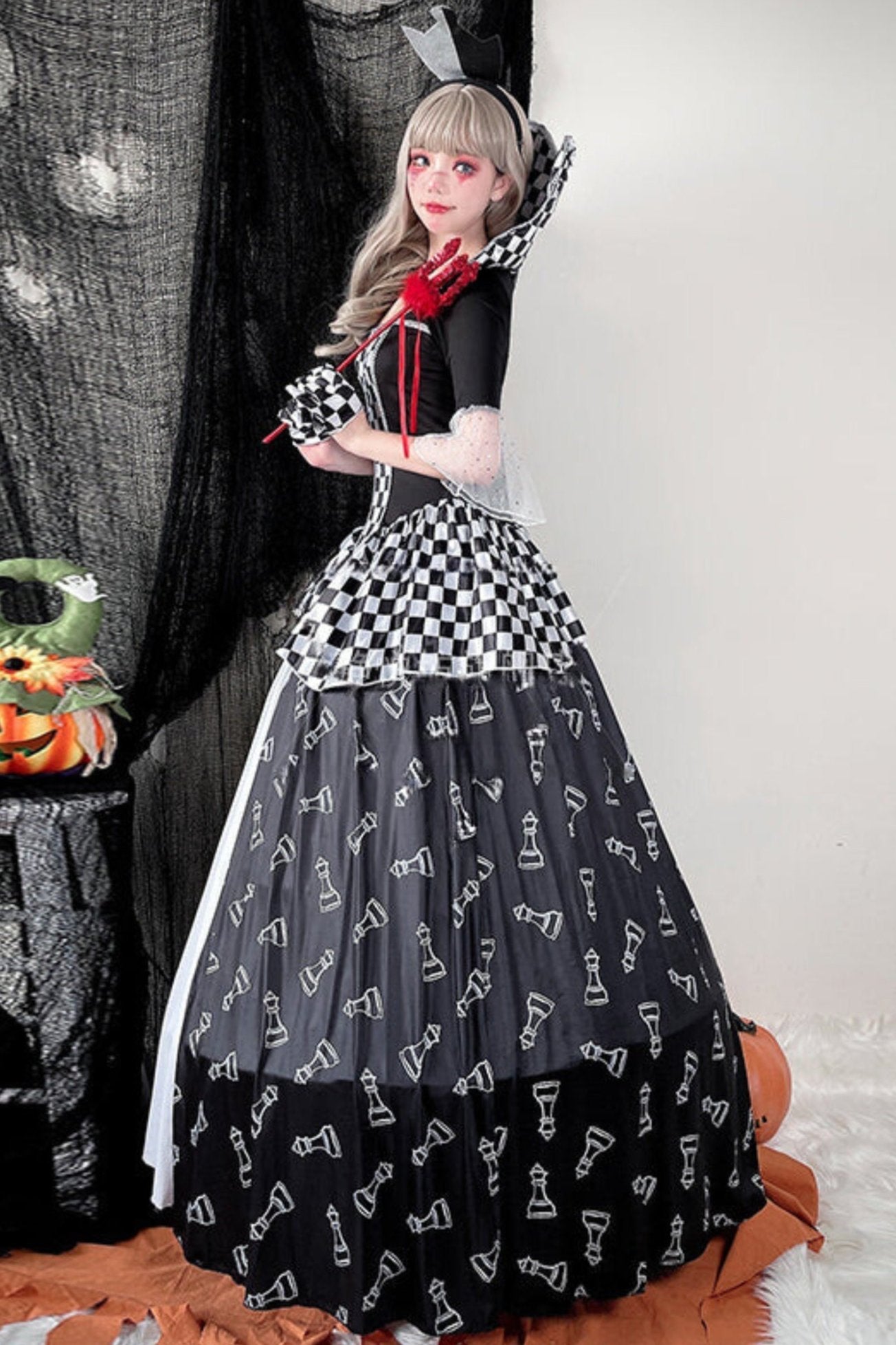 ゾンビゴーストブライドマスカレードドレス