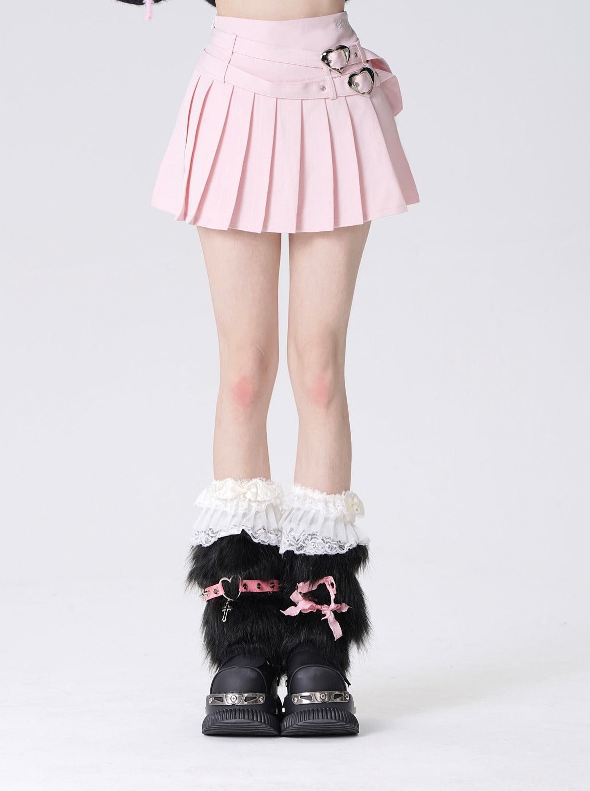 Pink pleated shop heart skirt