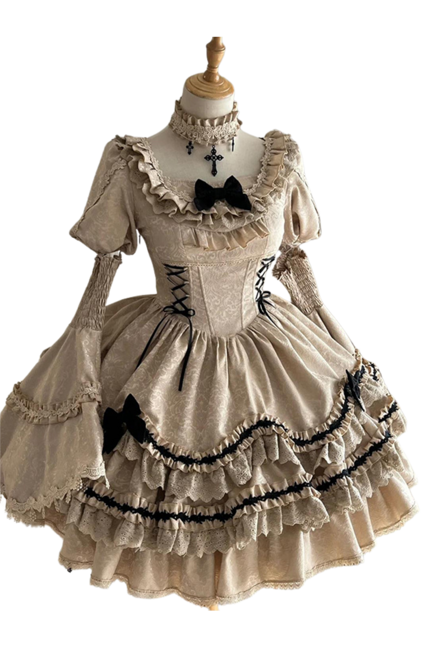 【予約商品】ダークゴージャススタイルジェネラルカラーレトロゴシックドレス