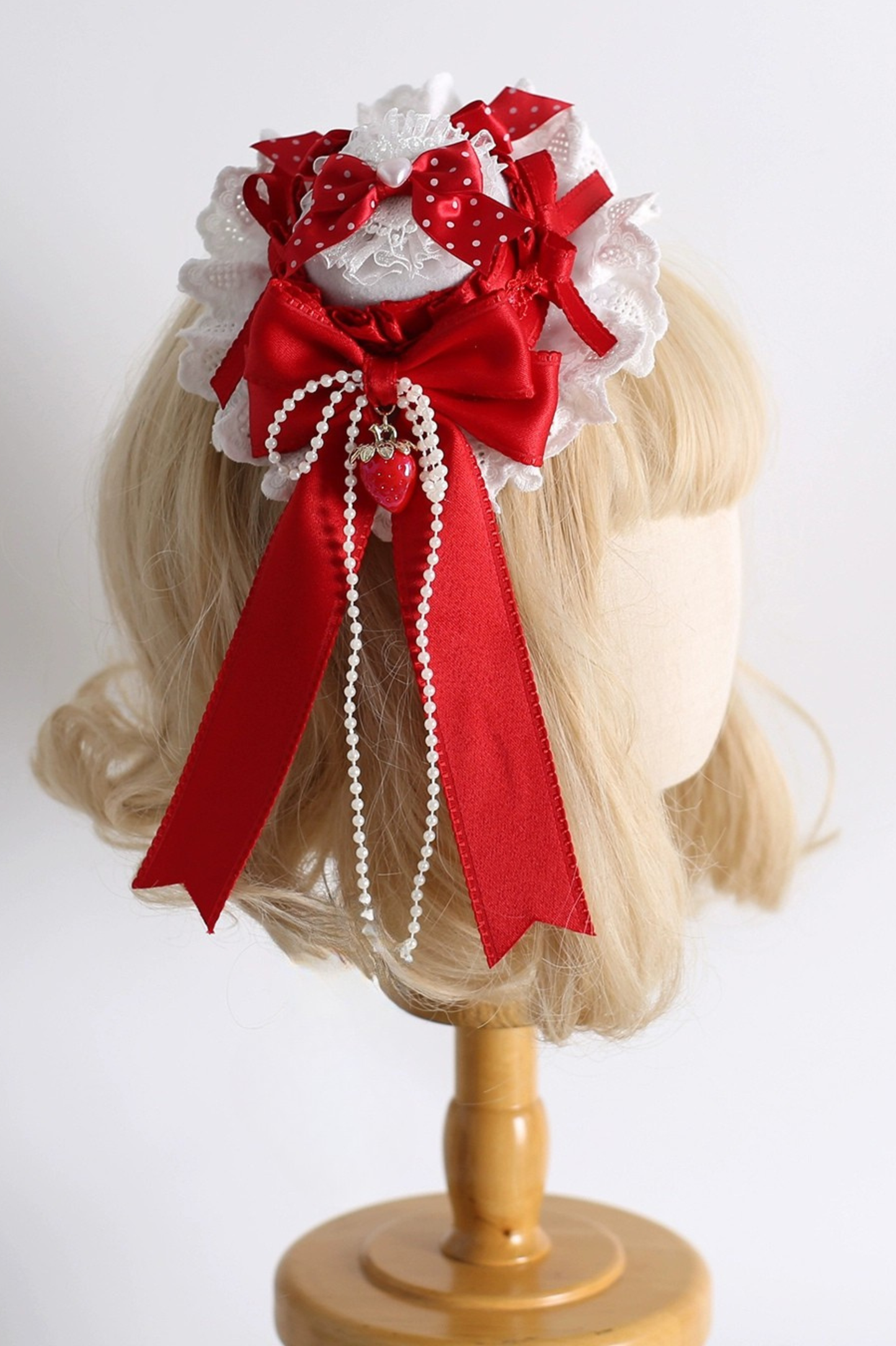 ストロベリードットケーキヘアアクセサリー