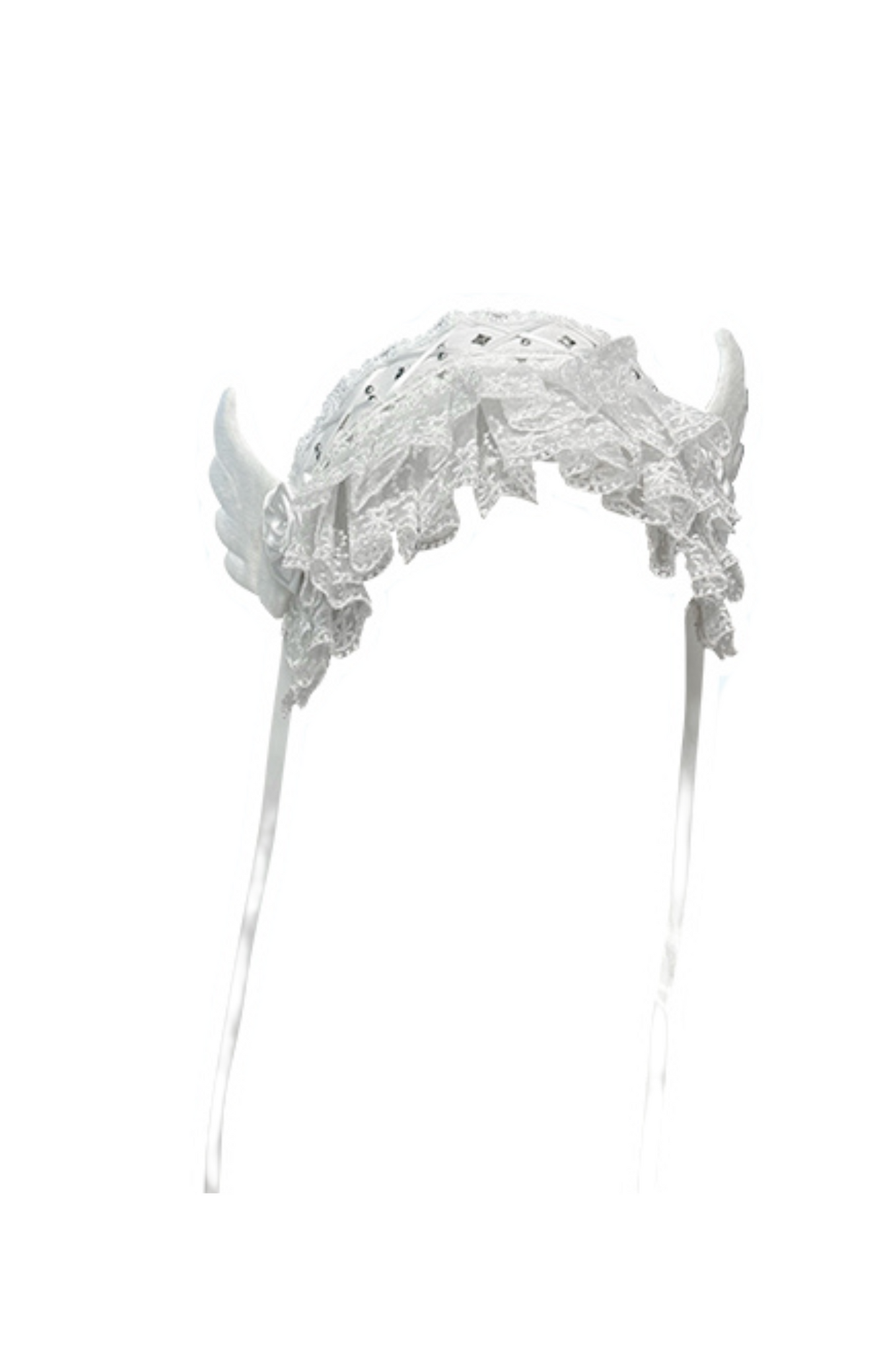 Fascia per capelli gotica bianca subculturale
