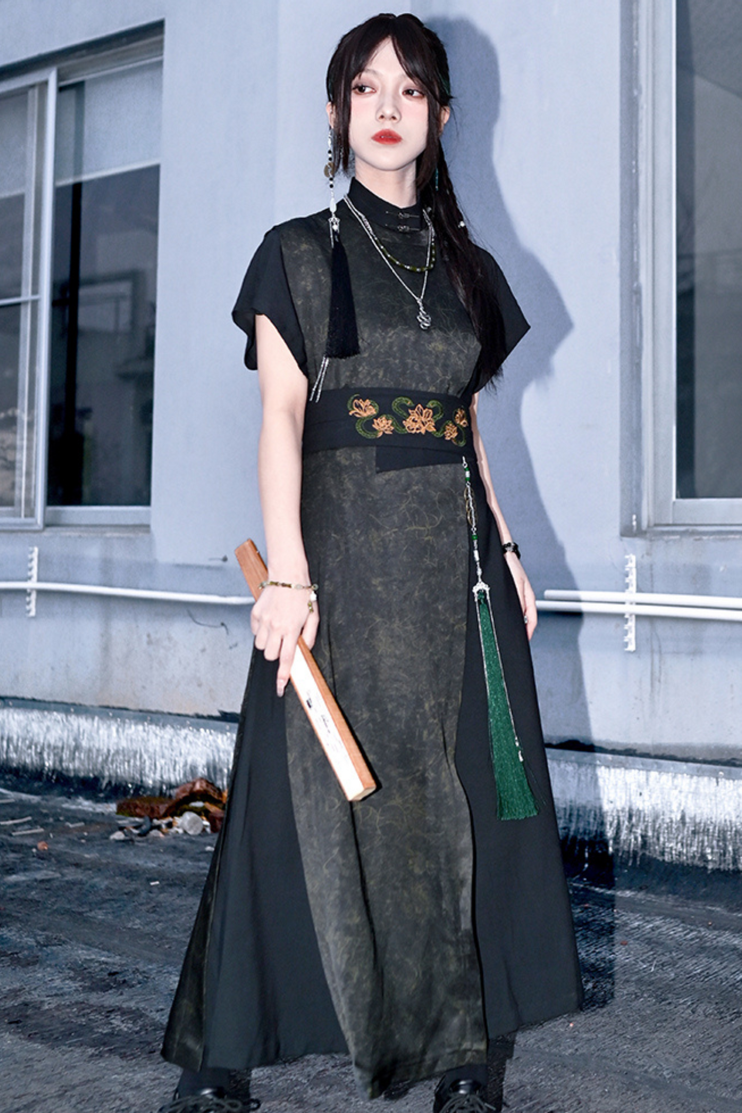 Robe chinoise mode taille haute