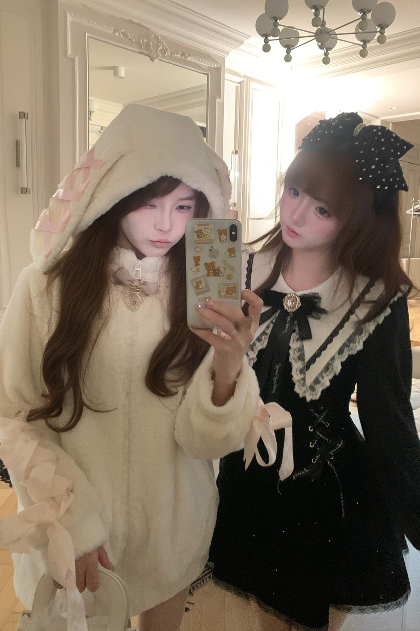 Ribbon Bunny Hooded Zip-Up Jacket