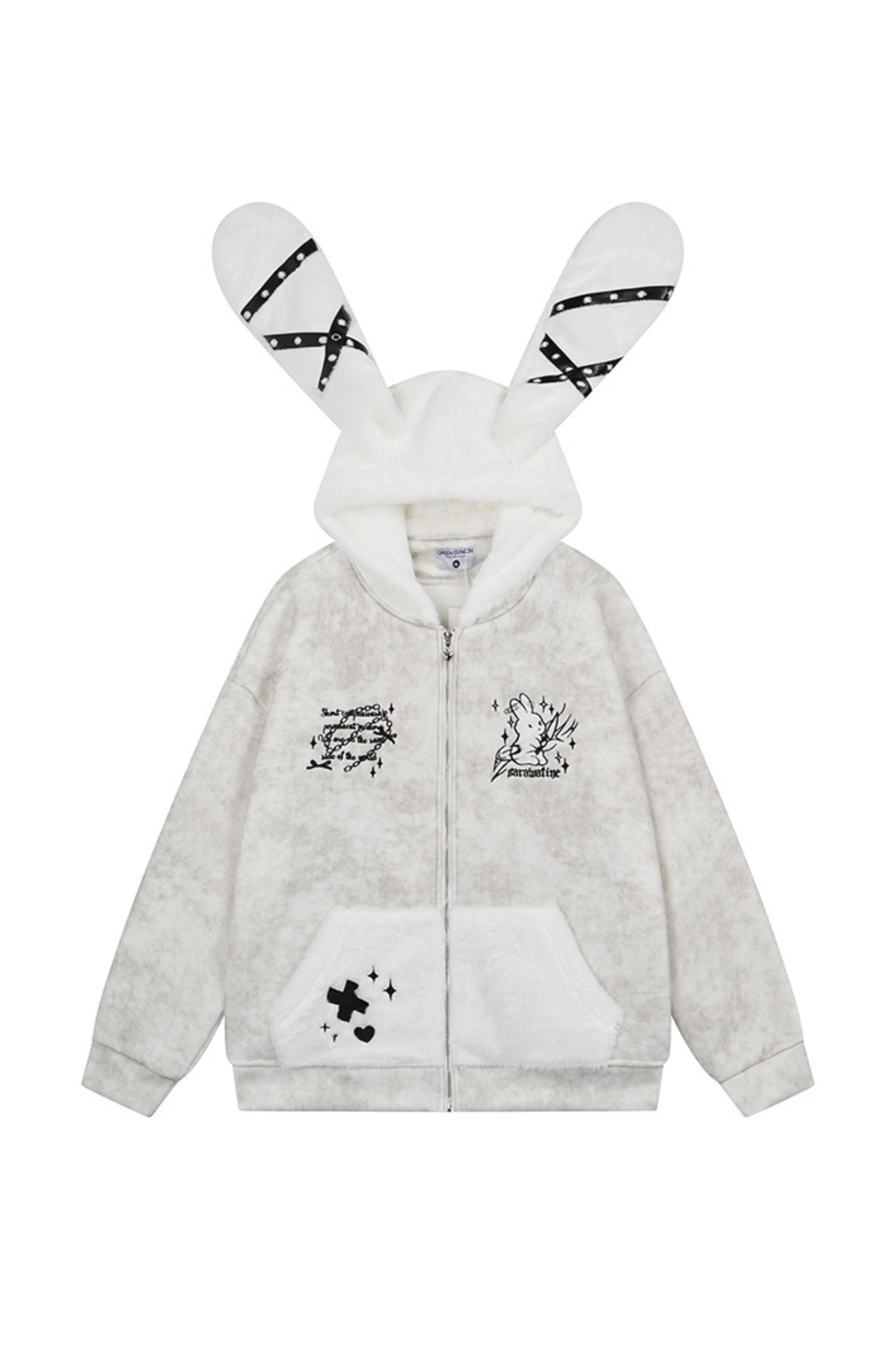 Cute Bunny Ear Fleece Jacket