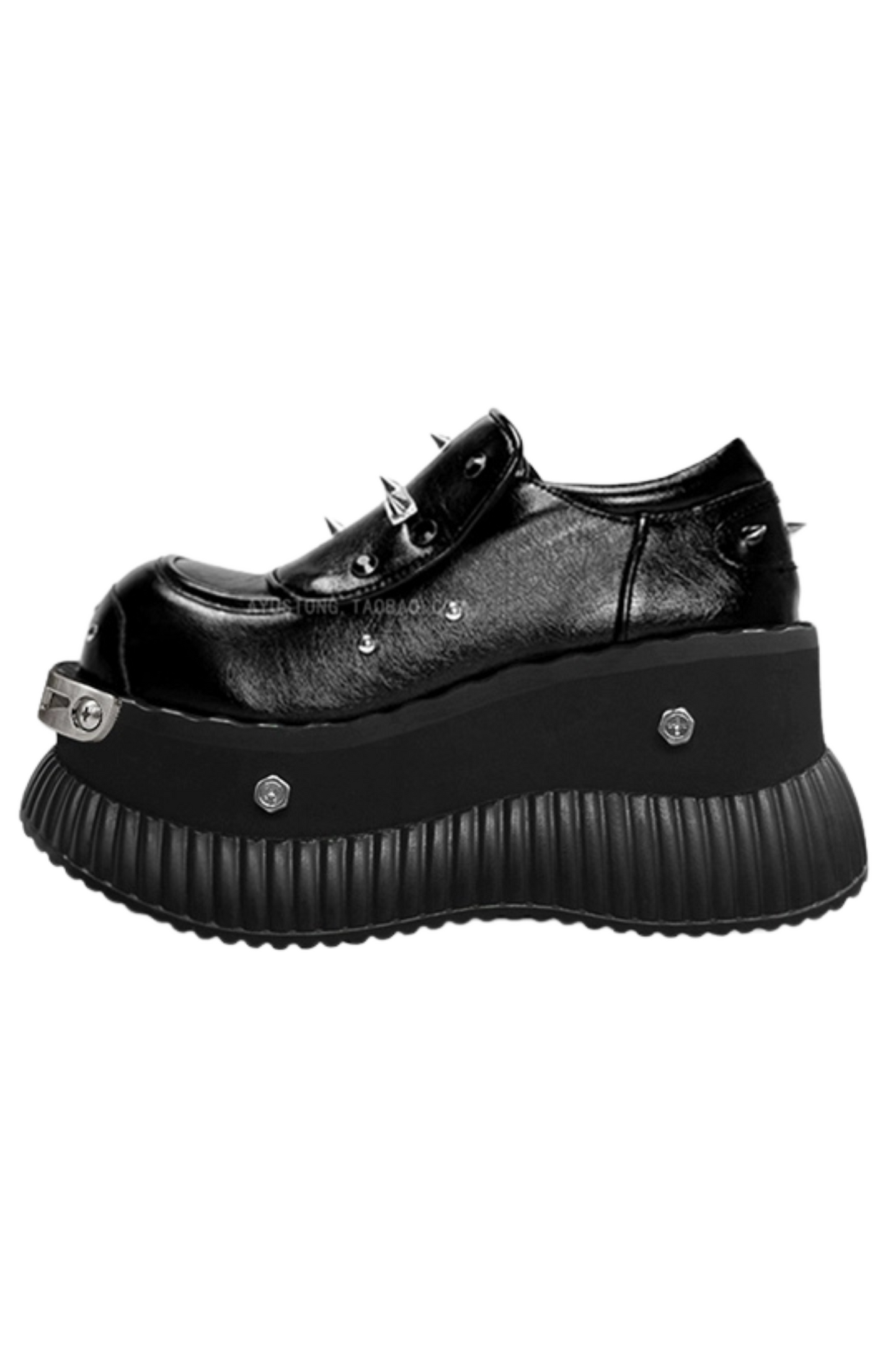 Metal punk y2k thick-soled shoes