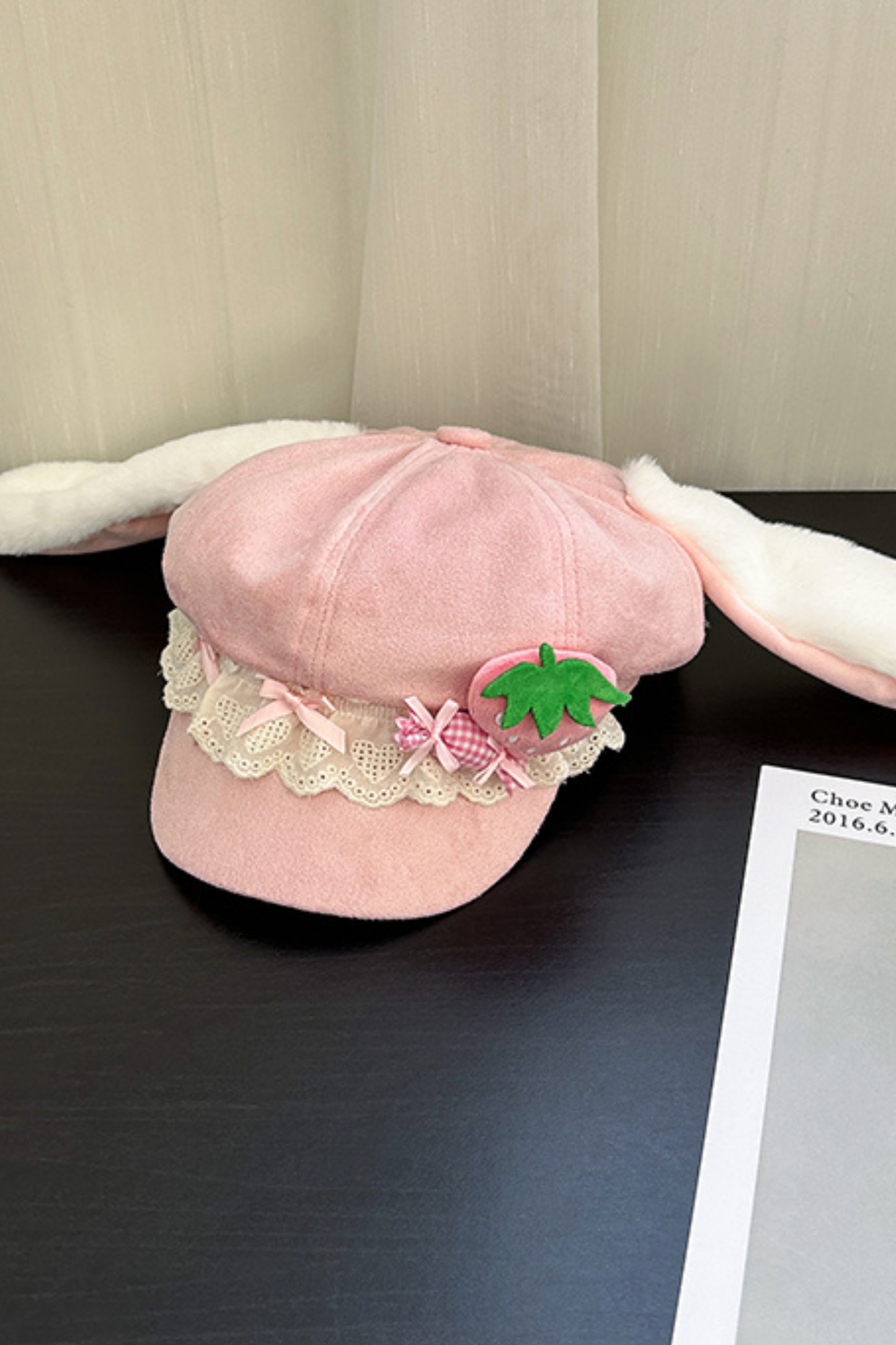 Rabbit Ear Strawberry Hat