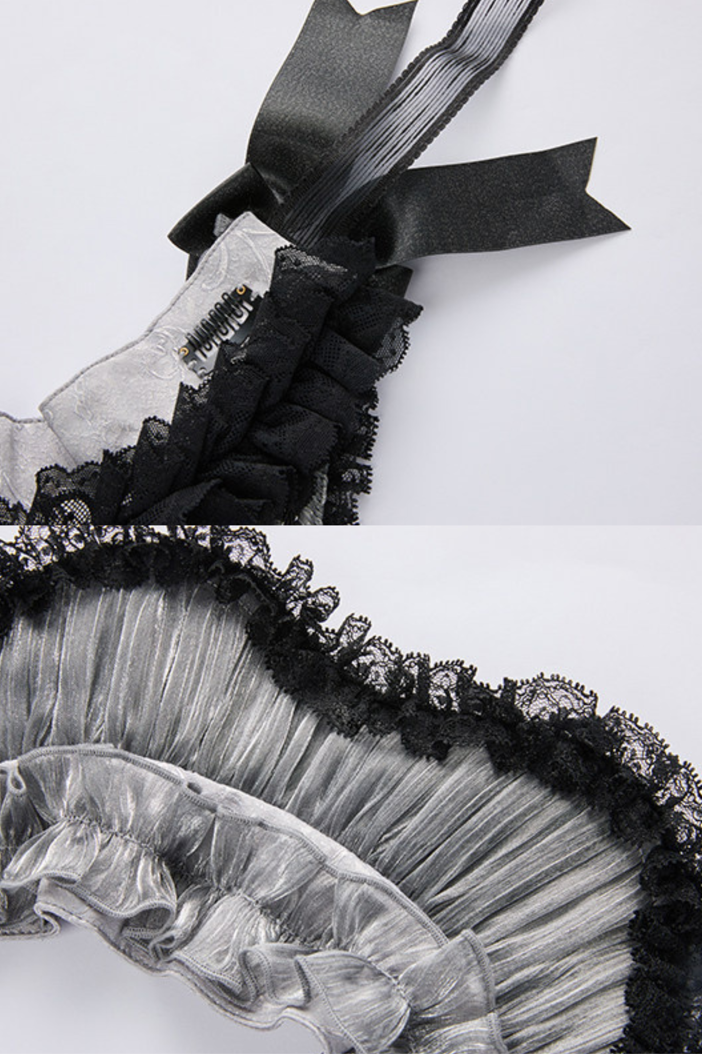 【2月28日予約締切】ダークシルバーレースロリータドレス+BNT+ネックアクセサリー