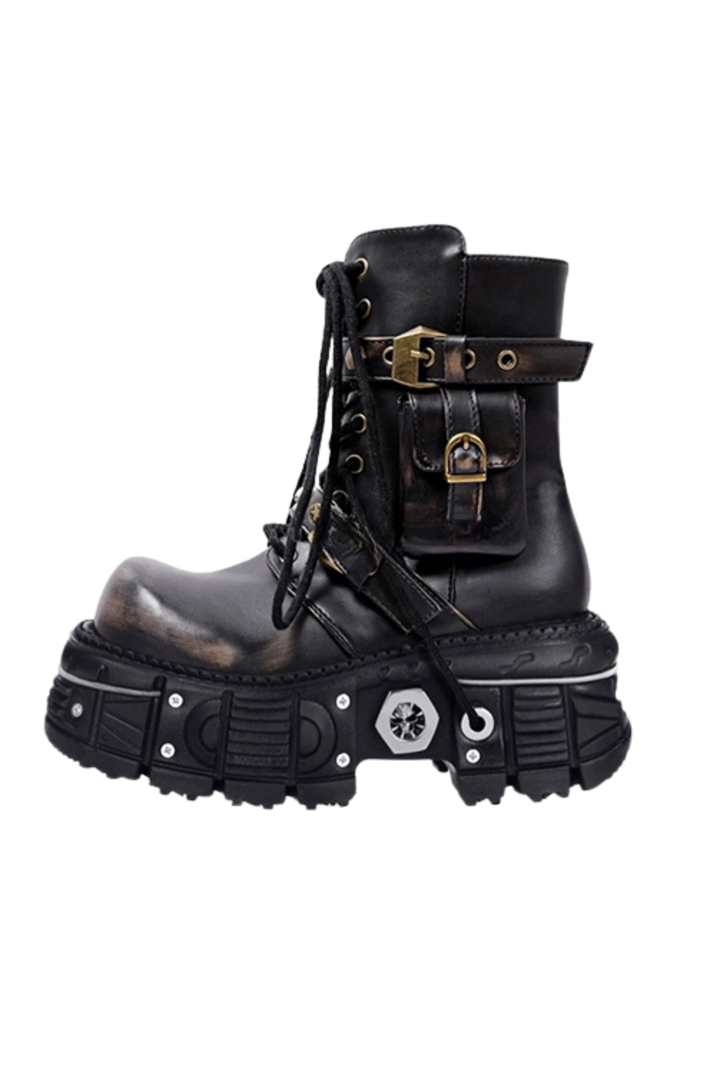 Gothic Retro Punk Motorcycle Boots
