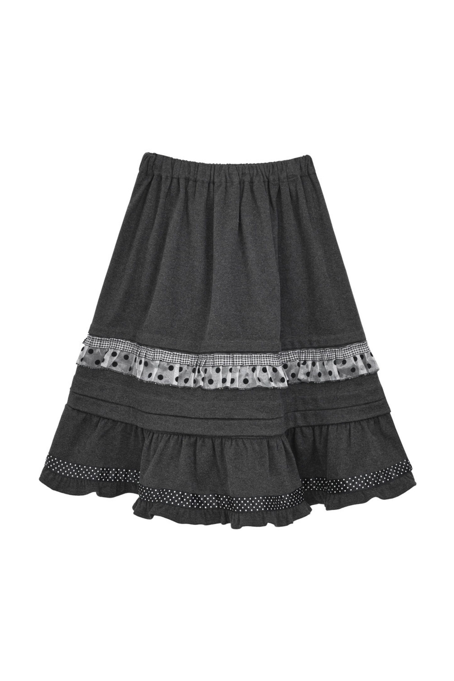 Dot Sleeve Y2K Top + Flare Skirt