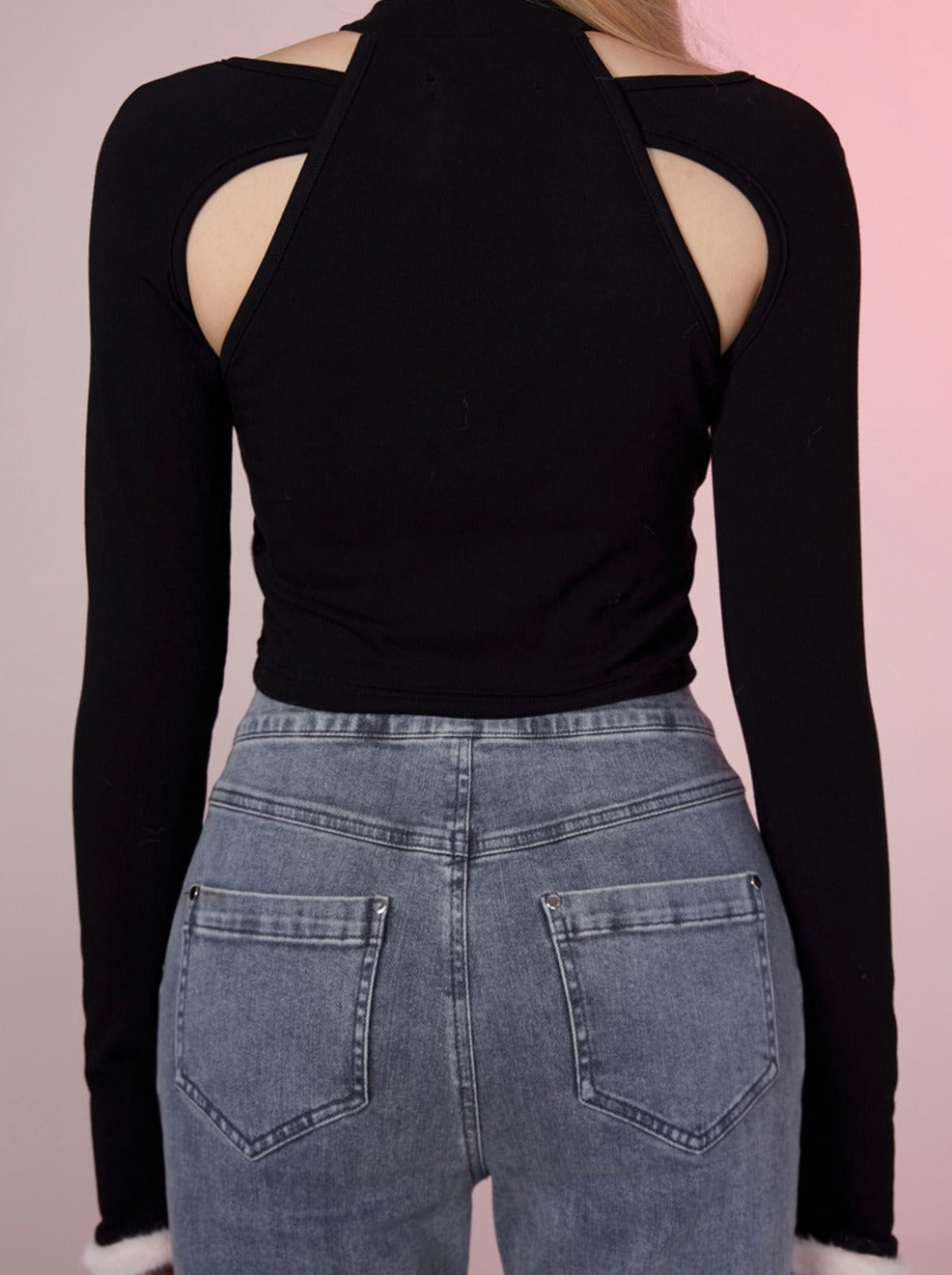 ストリートホットガールファースリムトップス