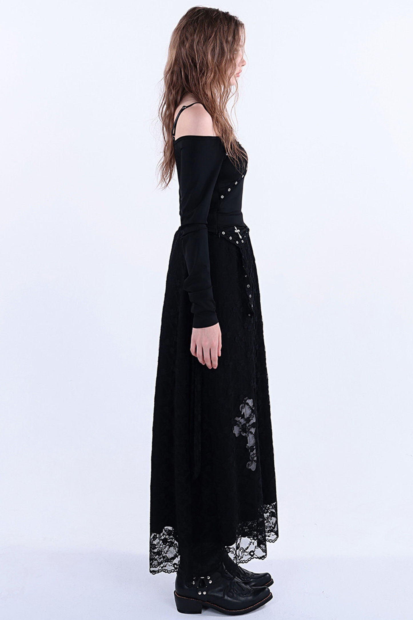 Lace Trim Off-Shoulder Top