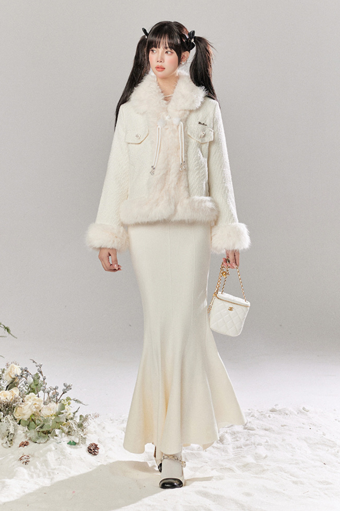 スノーフレンチファーコート