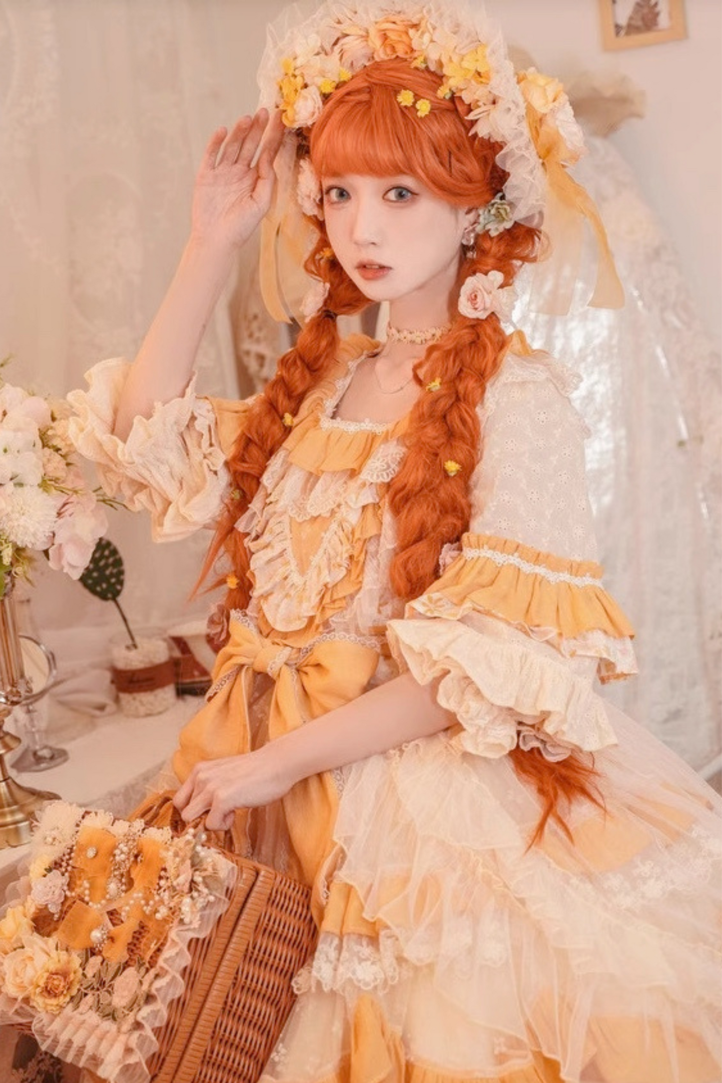 Retro Flower Wedding Girly Lolita Dress
