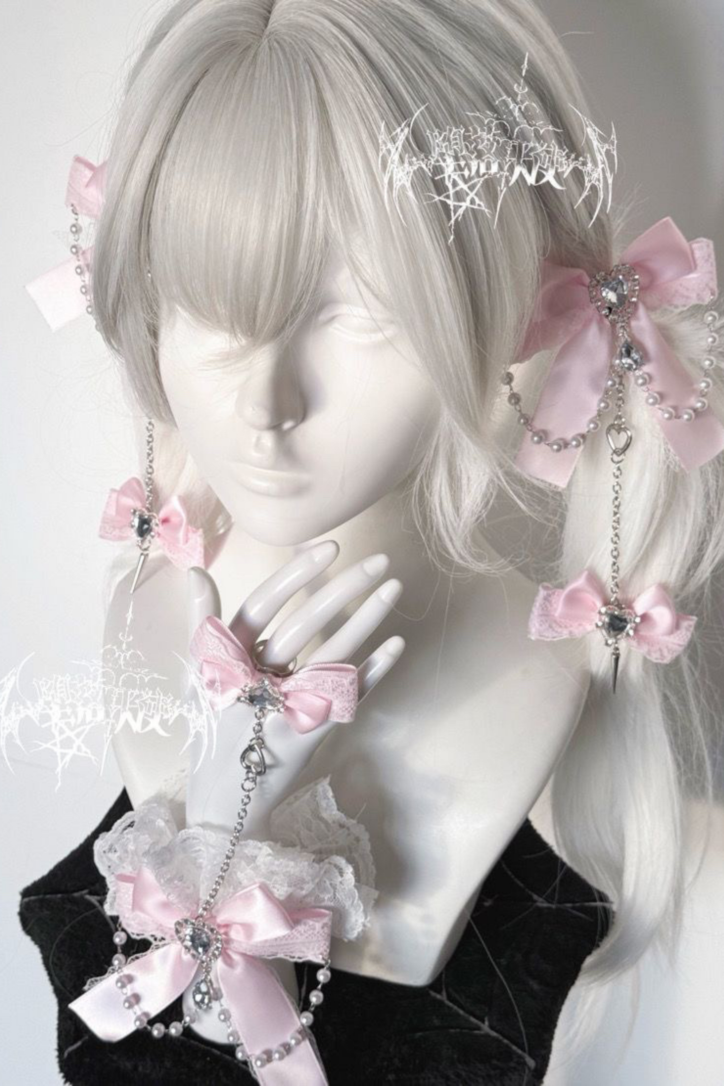 レースリボンサブカルクリップ