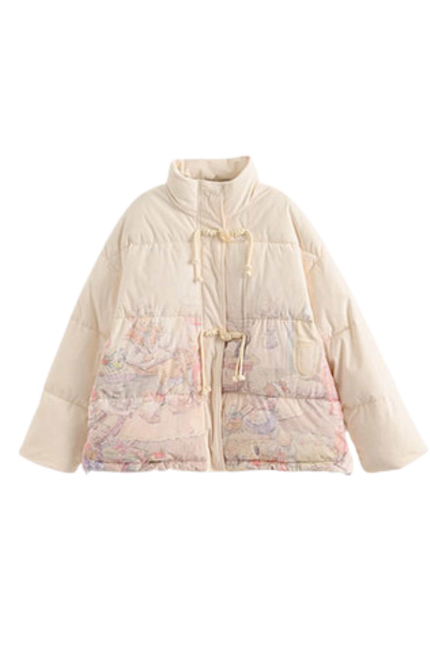 フェアリーテールレースカラー付きダウンジャケット