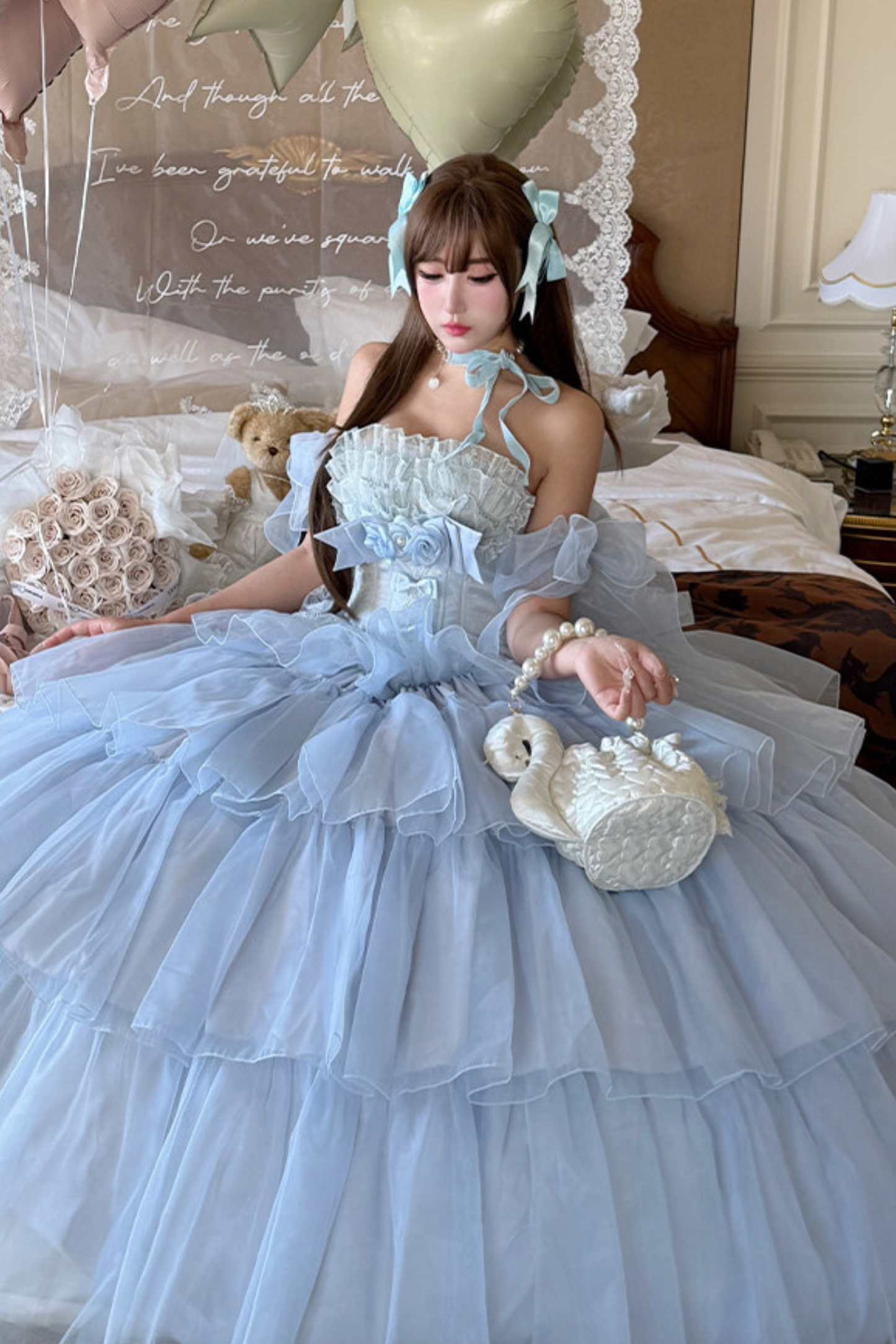 【予約商品】ムースラブソングウェディングドレス+スリーブ