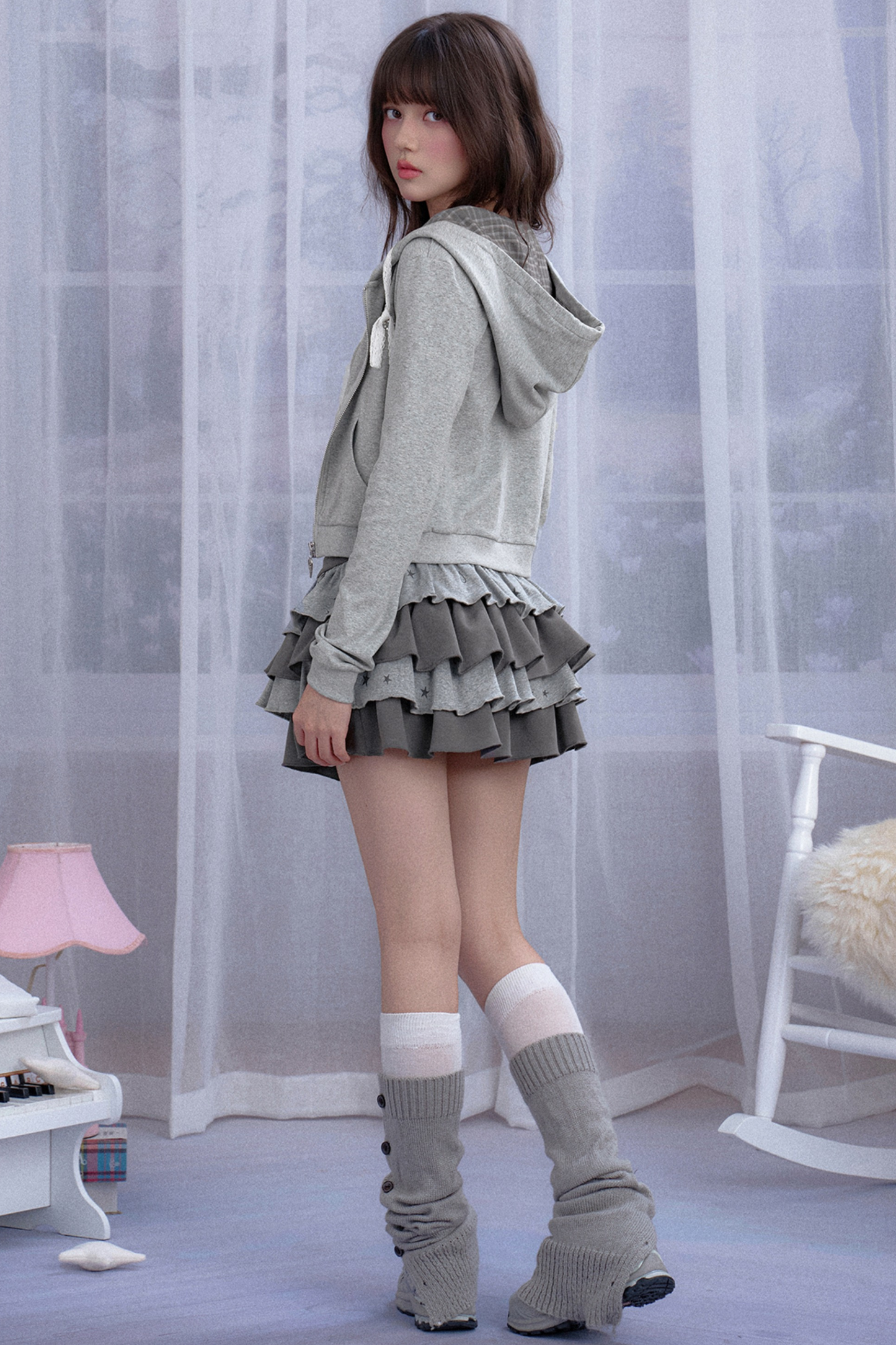 スウィートクールグレースターホットダイヤモンドフードパーカー