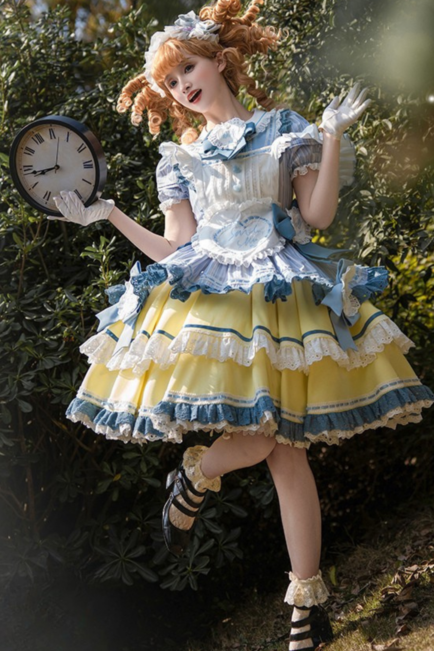 Light Girl Ruffle Lolita Dress + Apron