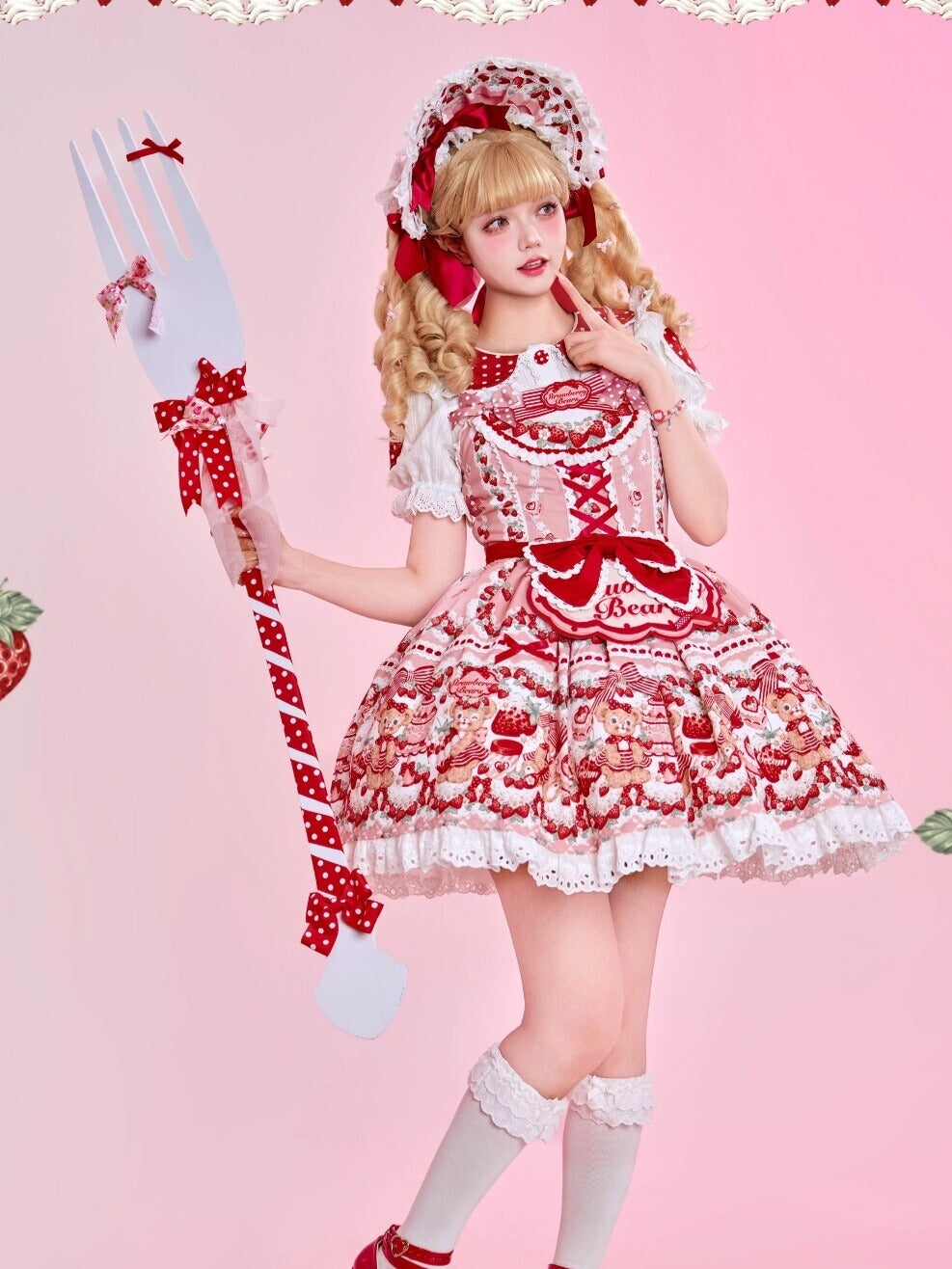 ベアリングストロベリーガーデンエプロンドレスフルセット