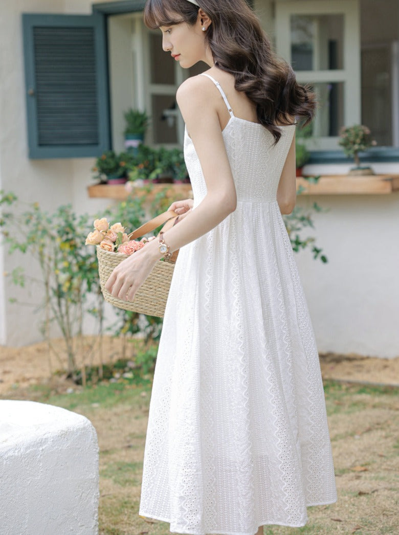 キャミソールサスペンダーデザインドレス