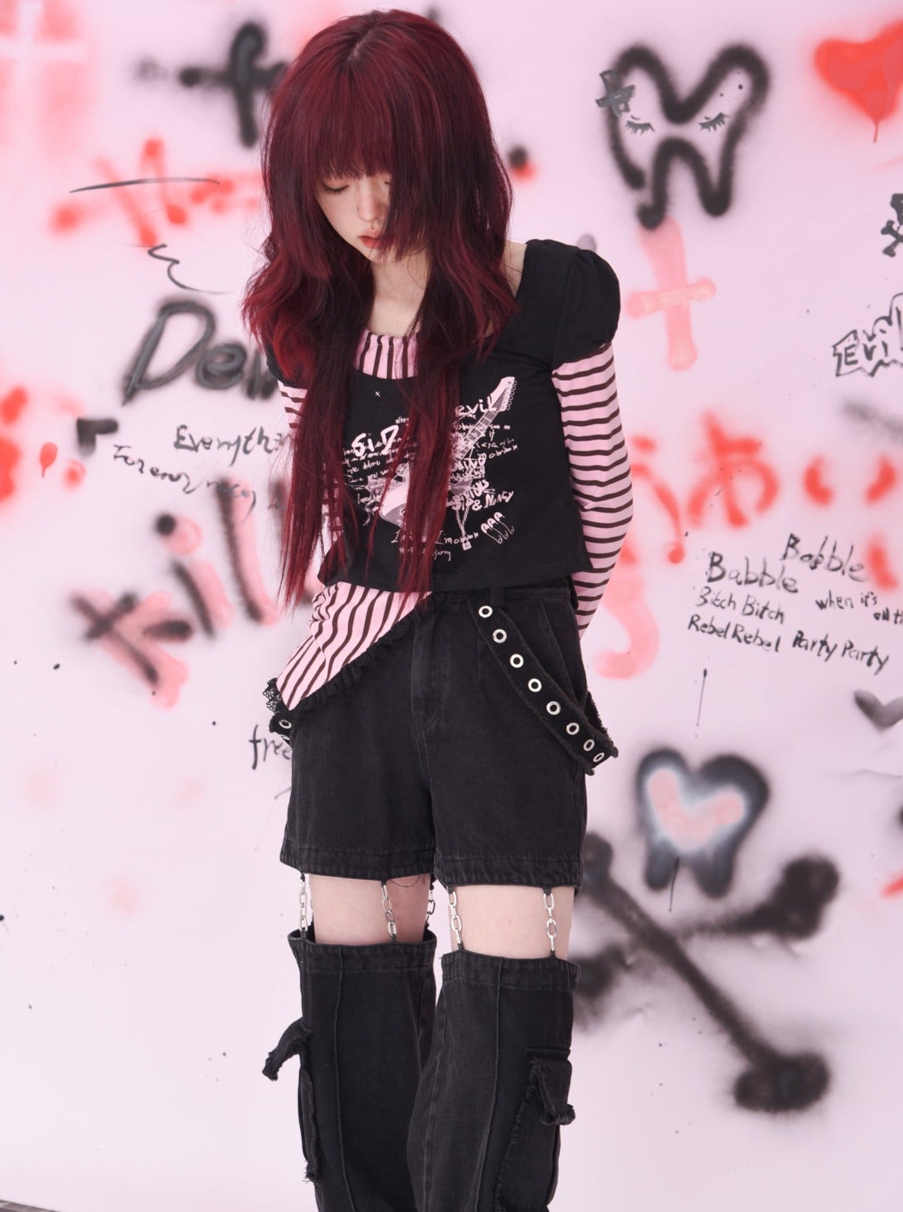 스트라이프 피크프린트탑스