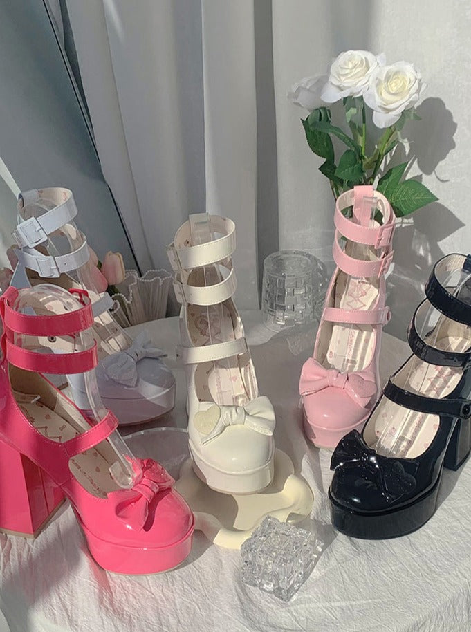 Gossip Suite Heart Ribbon Strap Heel