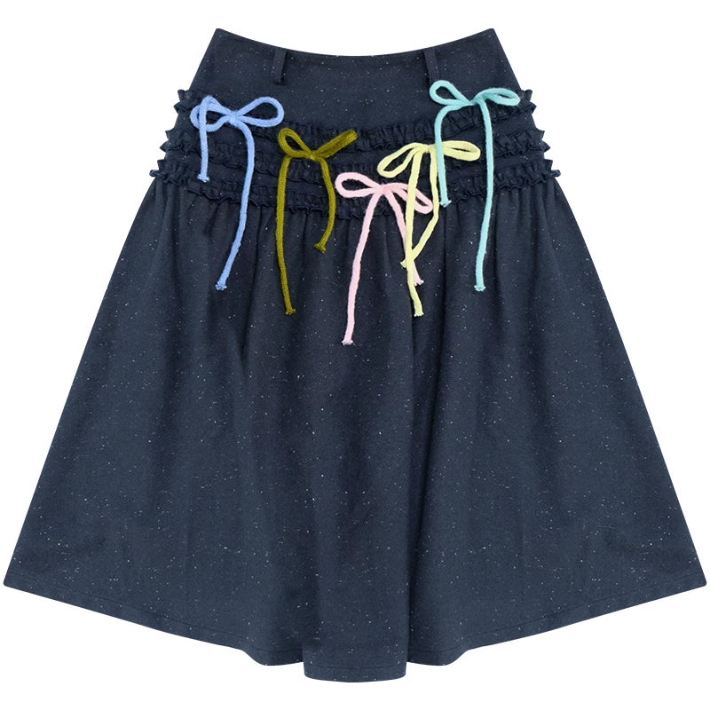 Ruffled Multi-Color Ribbon Skirt